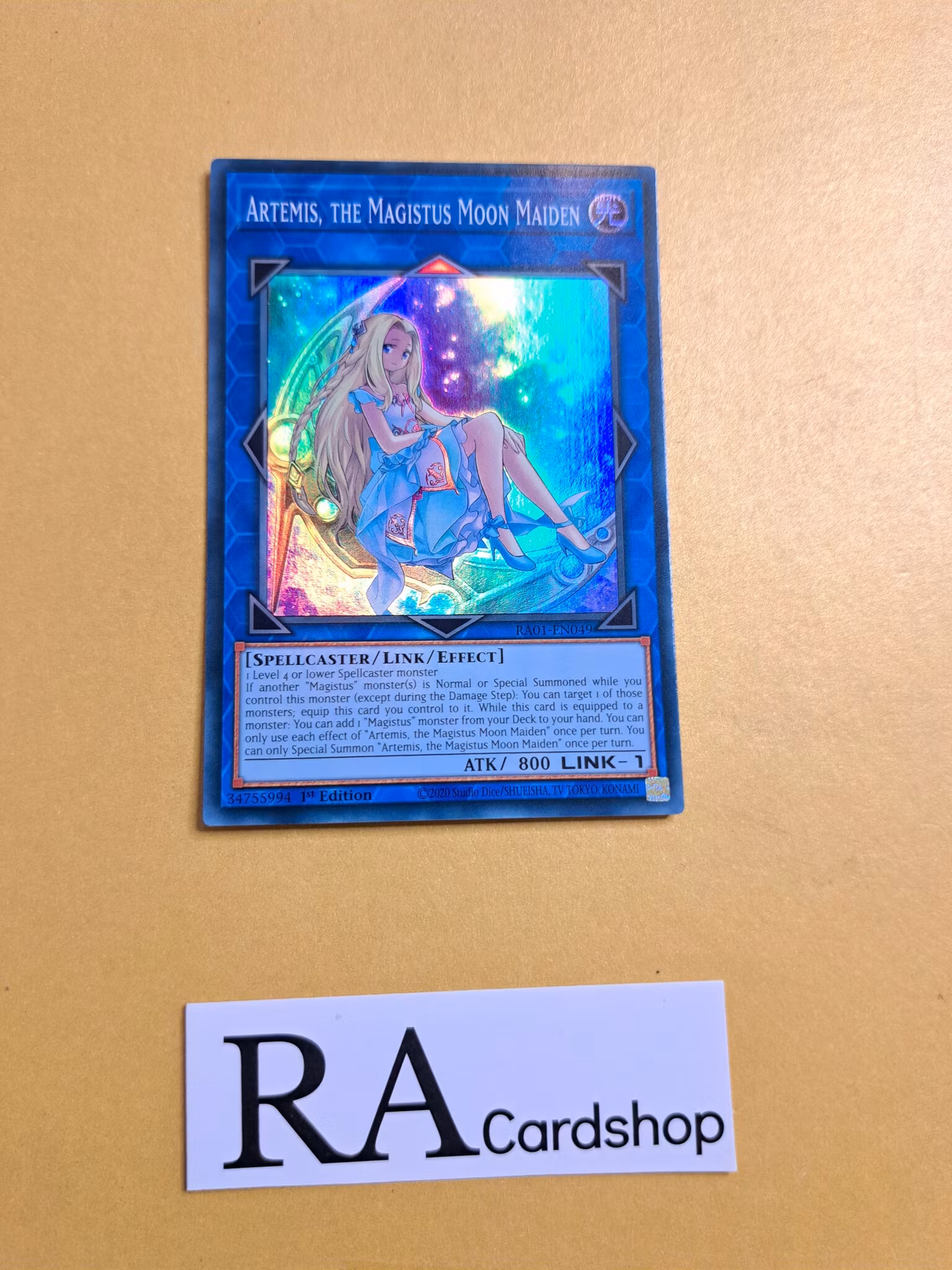 Artemis, the Magistus Moon Maiden RA01-EN049 Super Rare 1st Edition 25th Anniversary Rarity Collection Yu-Gi-Oh