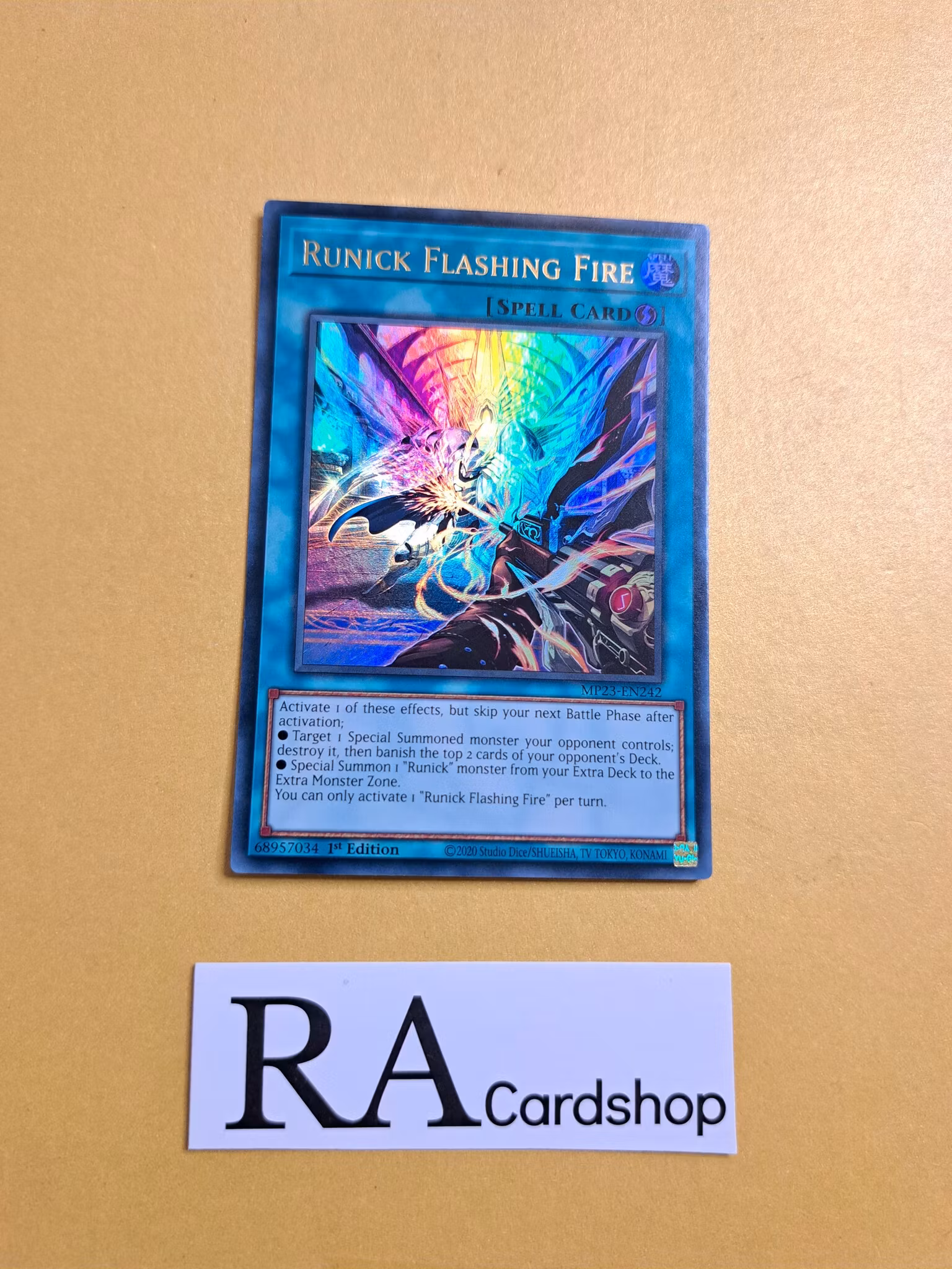Runick Flashing Fire Ultra Rare MP23-EN242 1st Edition 25th Anniversary Tin: Dueling Heroes Mega Pack MP23 Yu-Gi-Oh