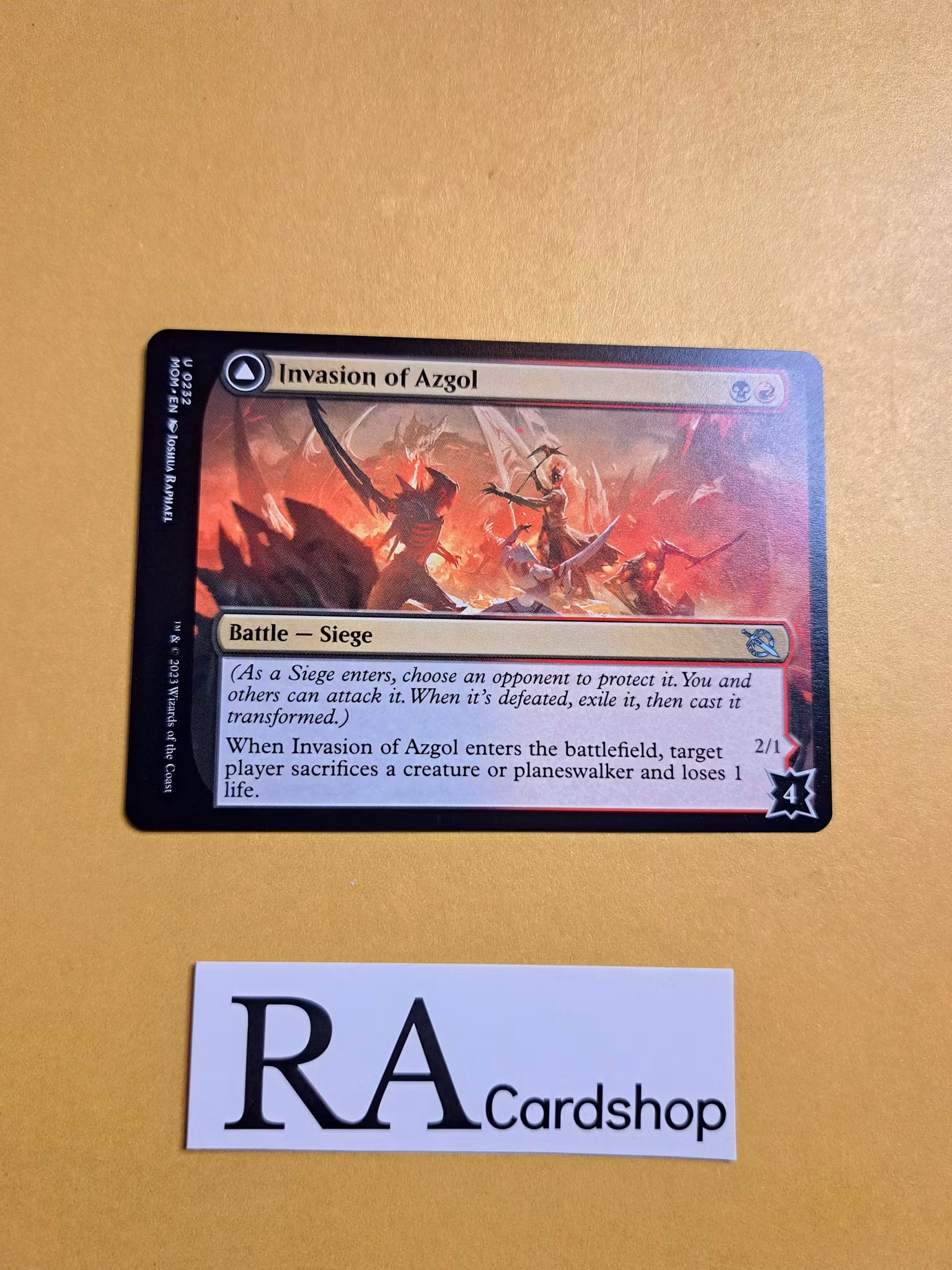 Invasion of Azgol / Ashen Reaper Uncommon 0232 March of the Machine (MOM) Magic the Gathering