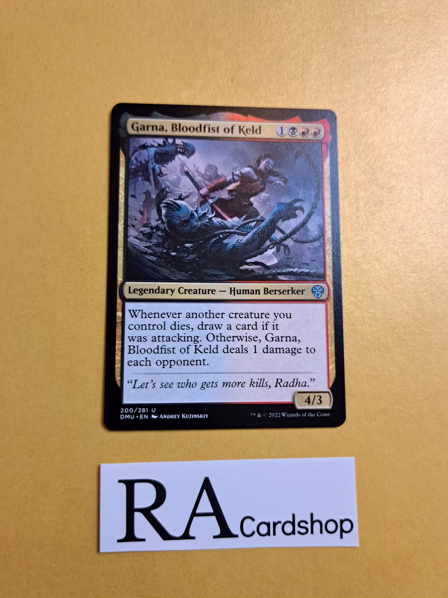 Garna, Bloodfist of Keld Uncommon 200/281 Dominaria United (DMU) Magic the Gathering