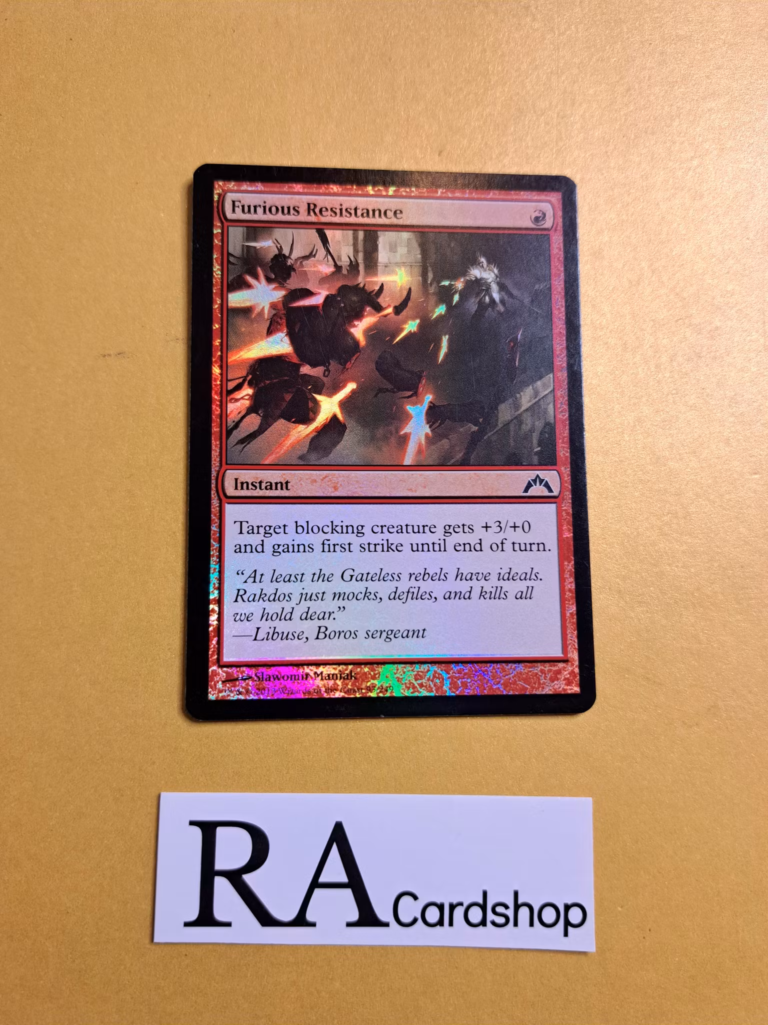 Furious Resistance Common Foil 93/249 Gatecrash Gatecrash (GTC) Magic the Gathering