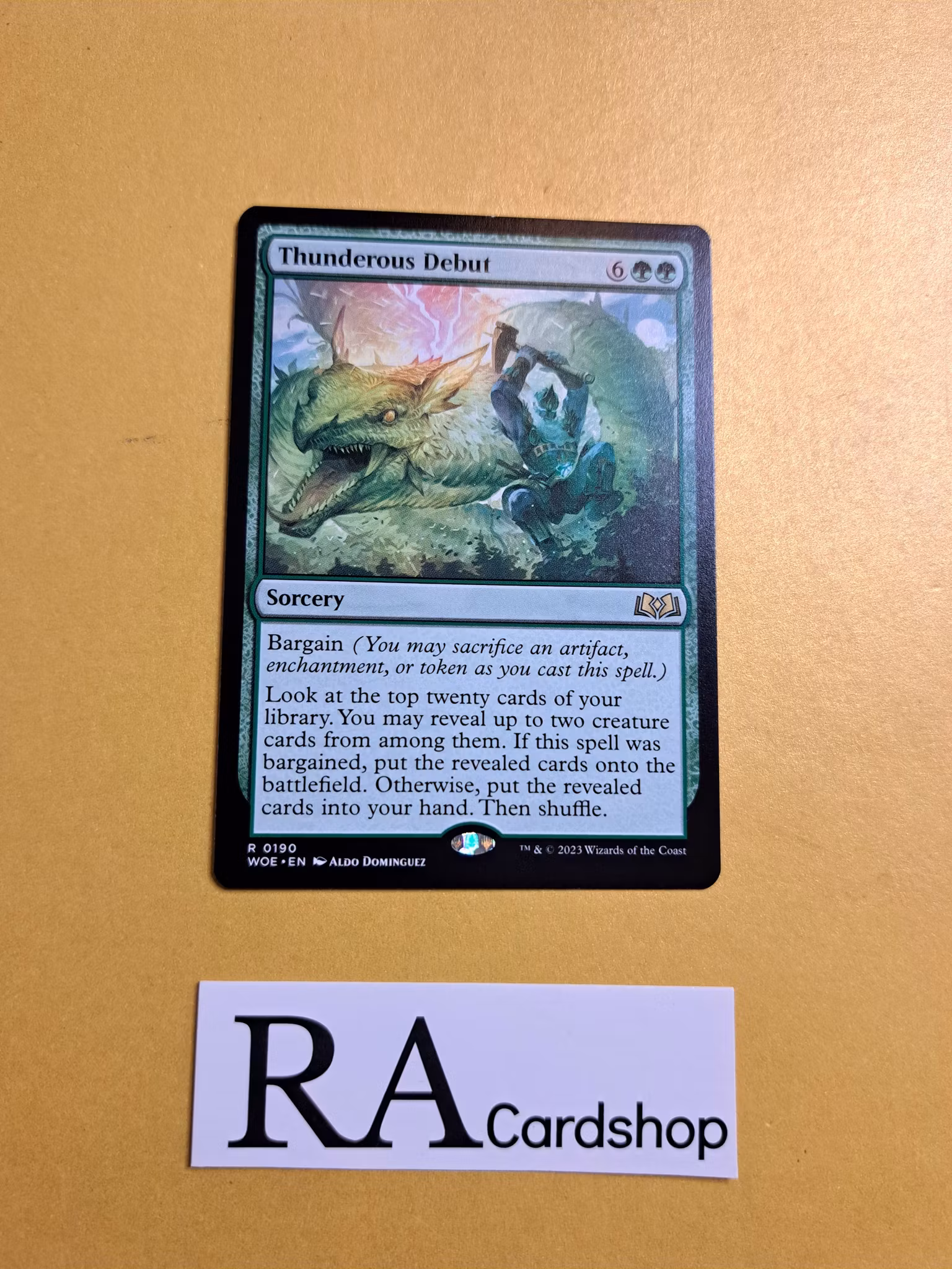 Thunderous Debut Rare 0190 Wilds of Elderaine (WOE) Magic the Gathering