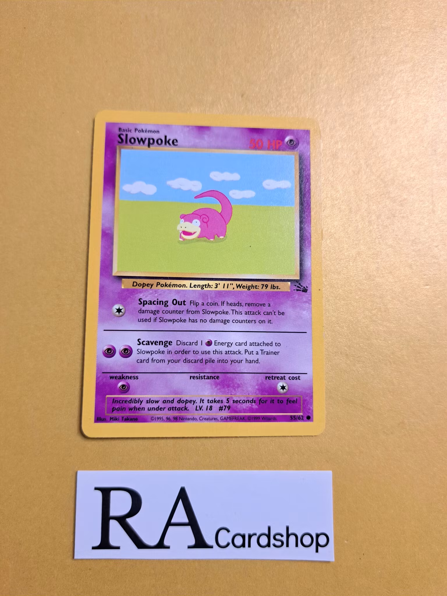 Slowpoke Common 55/62 Fossil Pokemon TCG (2)