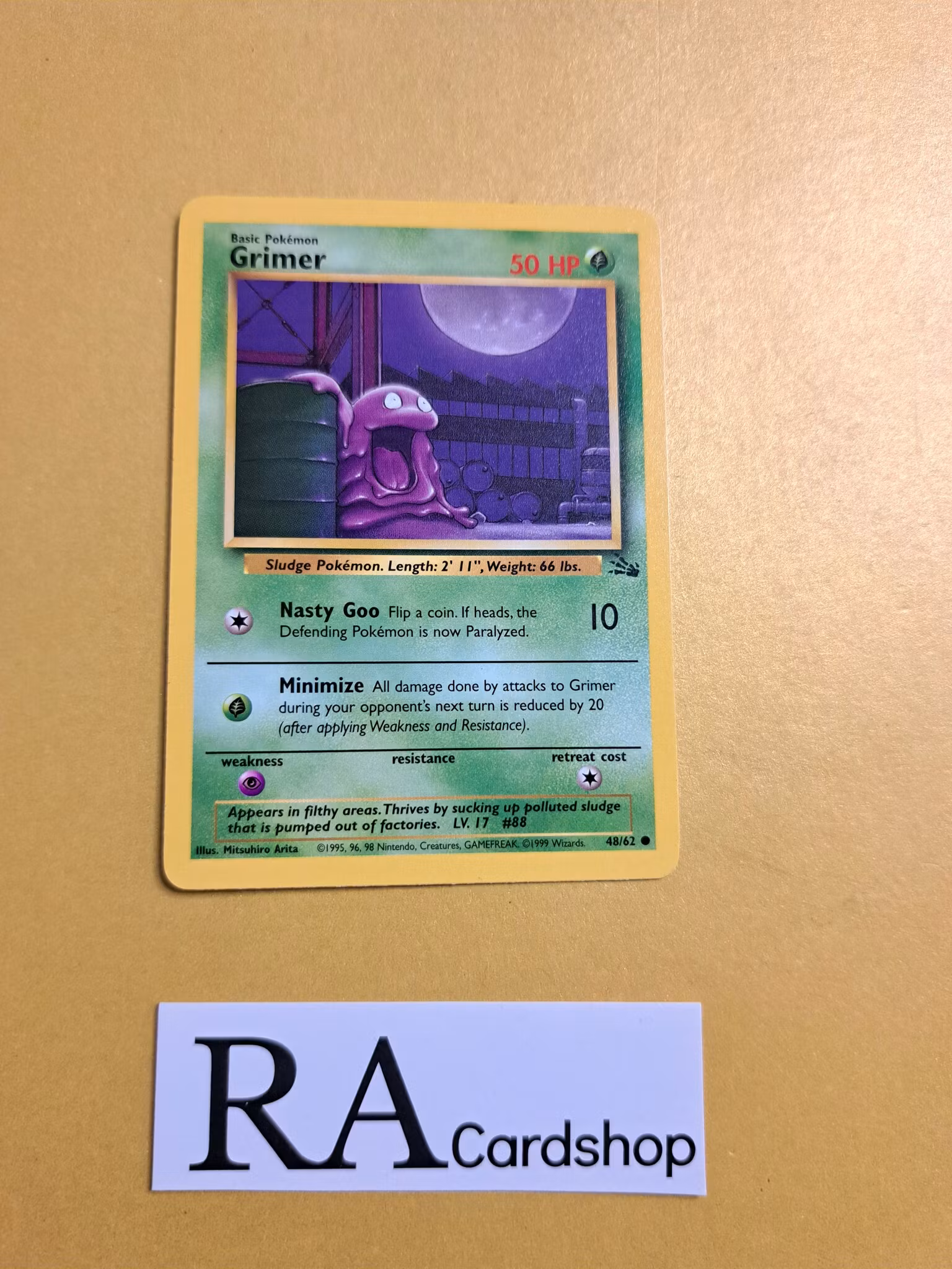 Grimer Common 48/62 Fossil Pokemon TCG (4)