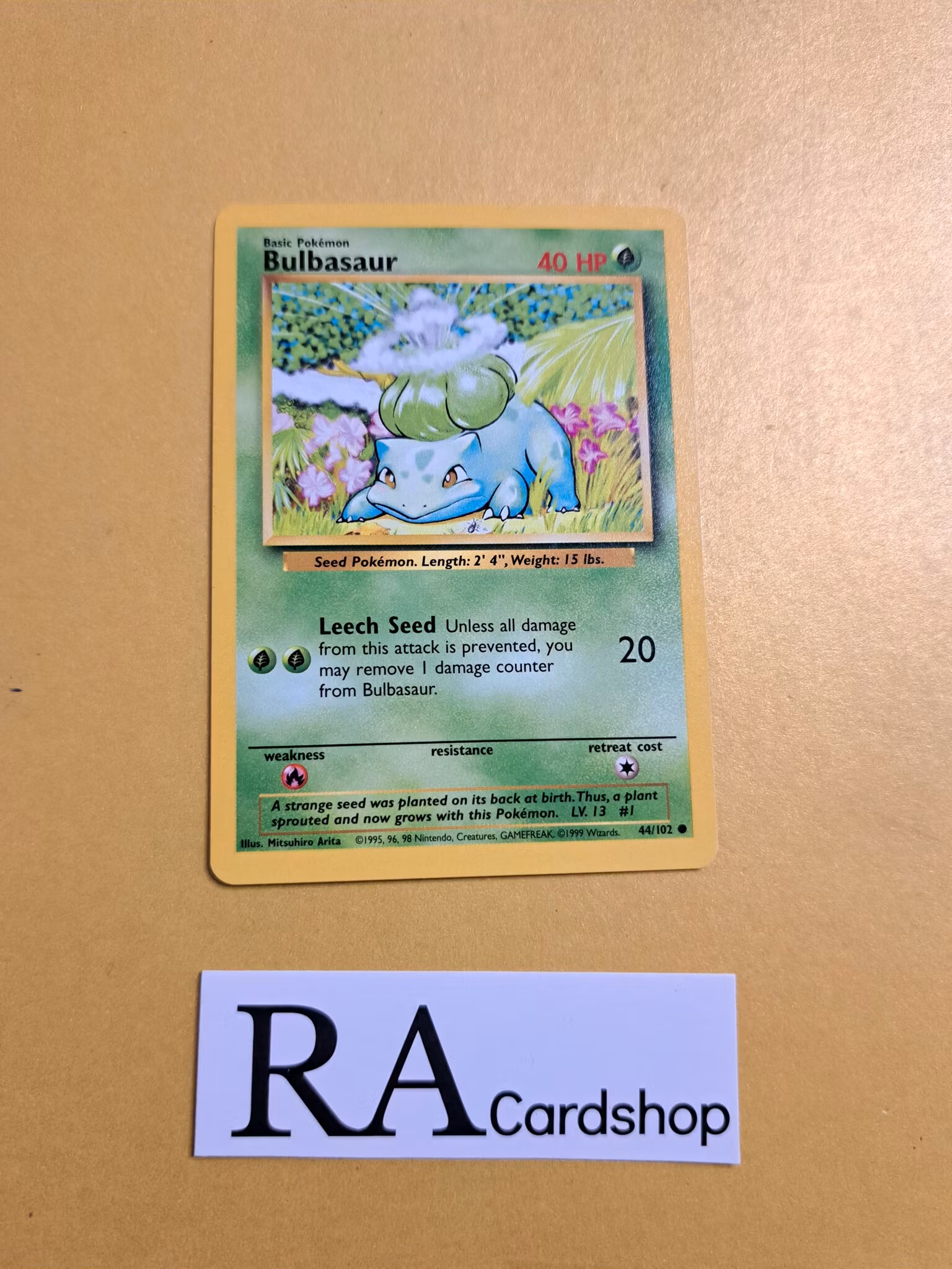 Bulbasaur Common 44/102 Base Set Pokemon TCG (3)
