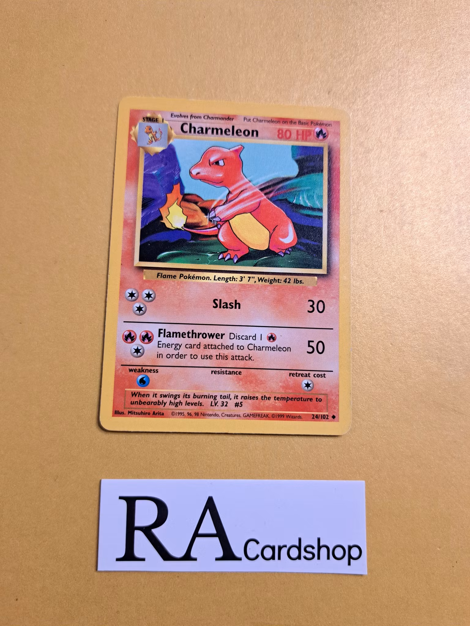 Charmeleon Common 24/102 Base Set Pokemon TCG (2)