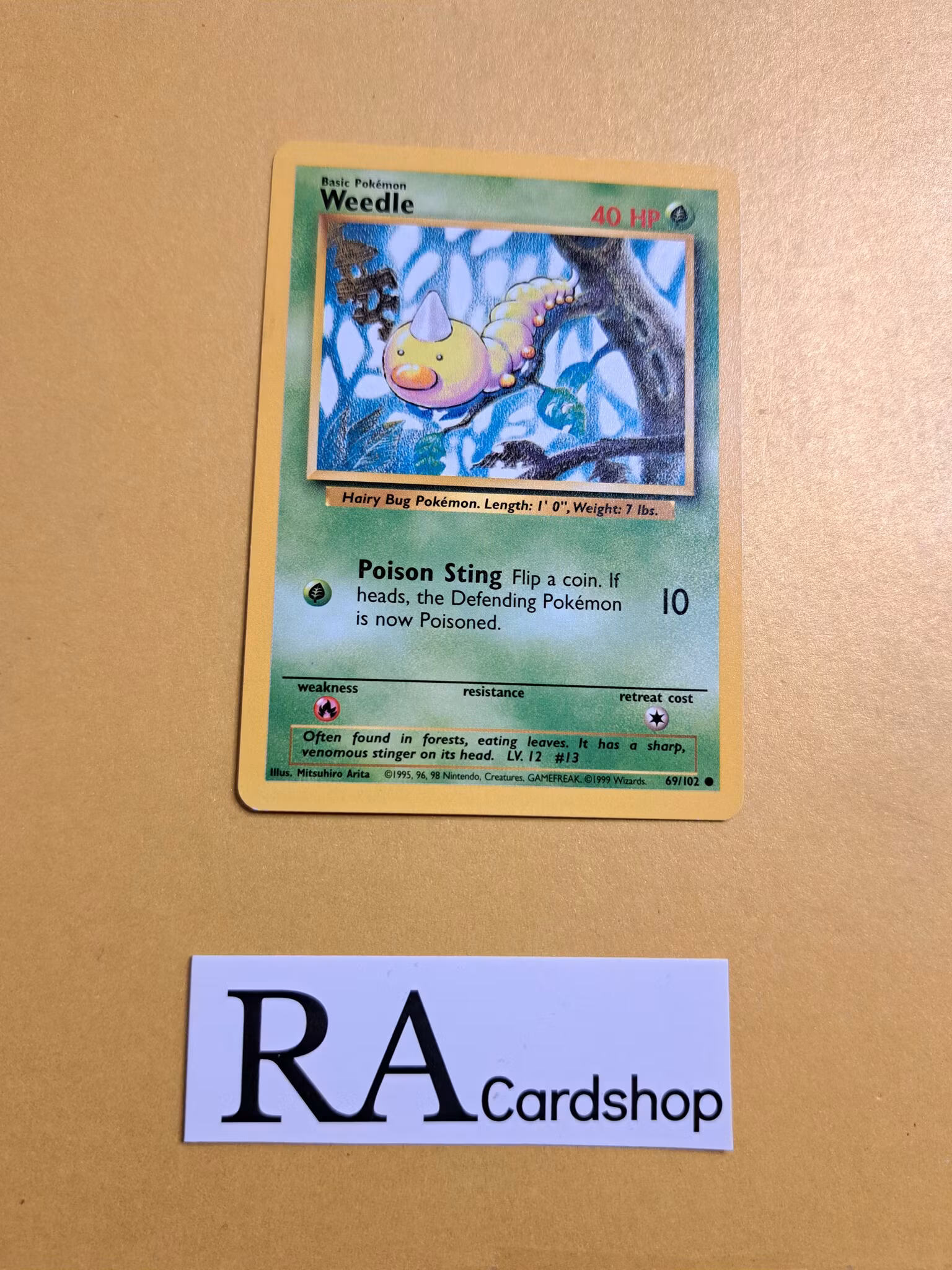 Weedle Common 69/102 Base Set Pokemon TCG (4)