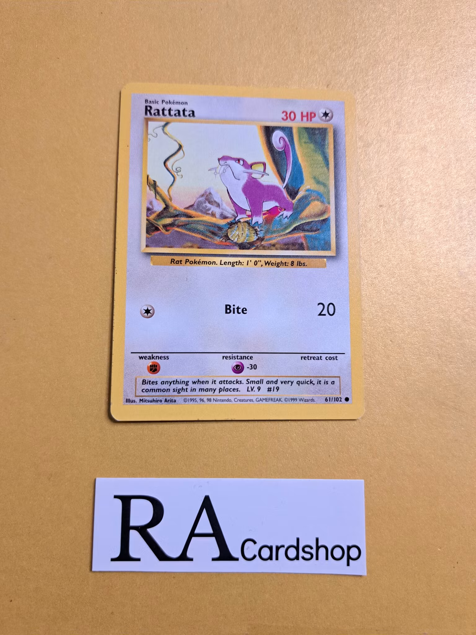 Rattata Common 61/102 Base Set Pokemon TCG (1)
