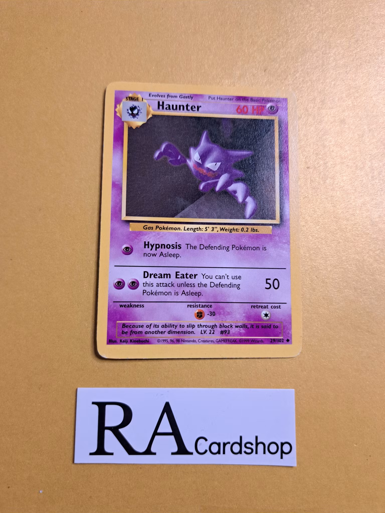 Haunter Uncommon 29/102 Base Set Pokemon TCG (3)