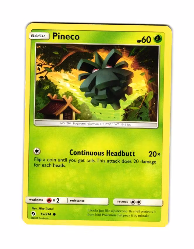 Pineco Common 15/214 Lost Thunder Pokemon