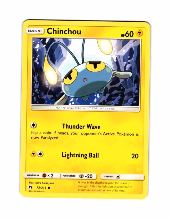 Chinchou Common 73/214 Lost Thunder Pokemon