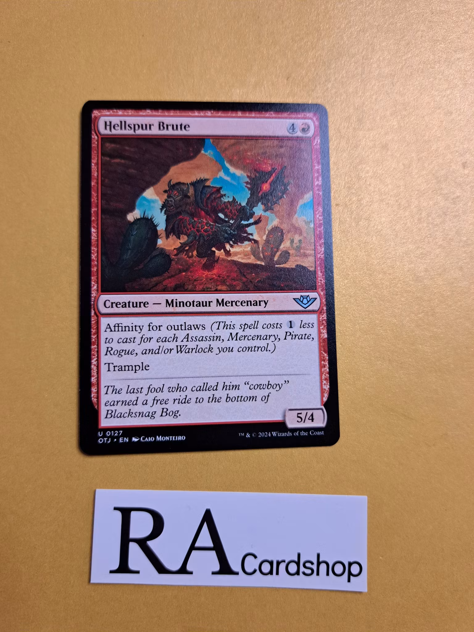Hellspur Brute Uncommon 0127 Outlaws of Thunder Junction (OTJ) Magic the Gathering