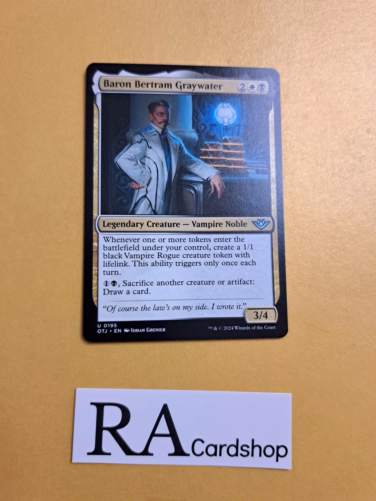 Baron Bertram Graywater Uncommon 0195 Outlaws of Thunder Junction (OTJ) Magic the Gathering