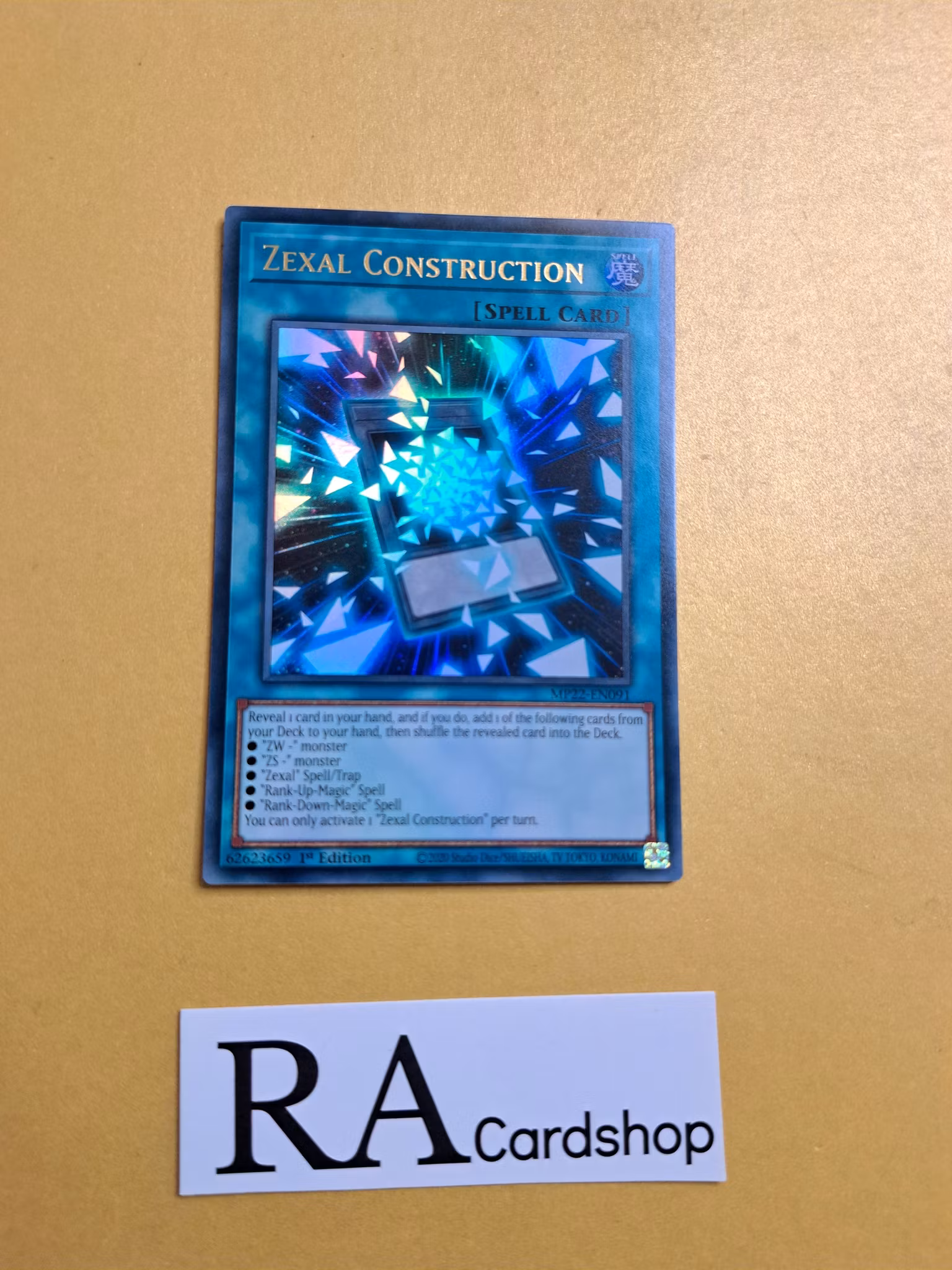 Zexal Construction Ultra Rare MP22-EN091 1st Edition Tin of the Pharaohs Gods 2022 MP22 Yu-Gi-Oh