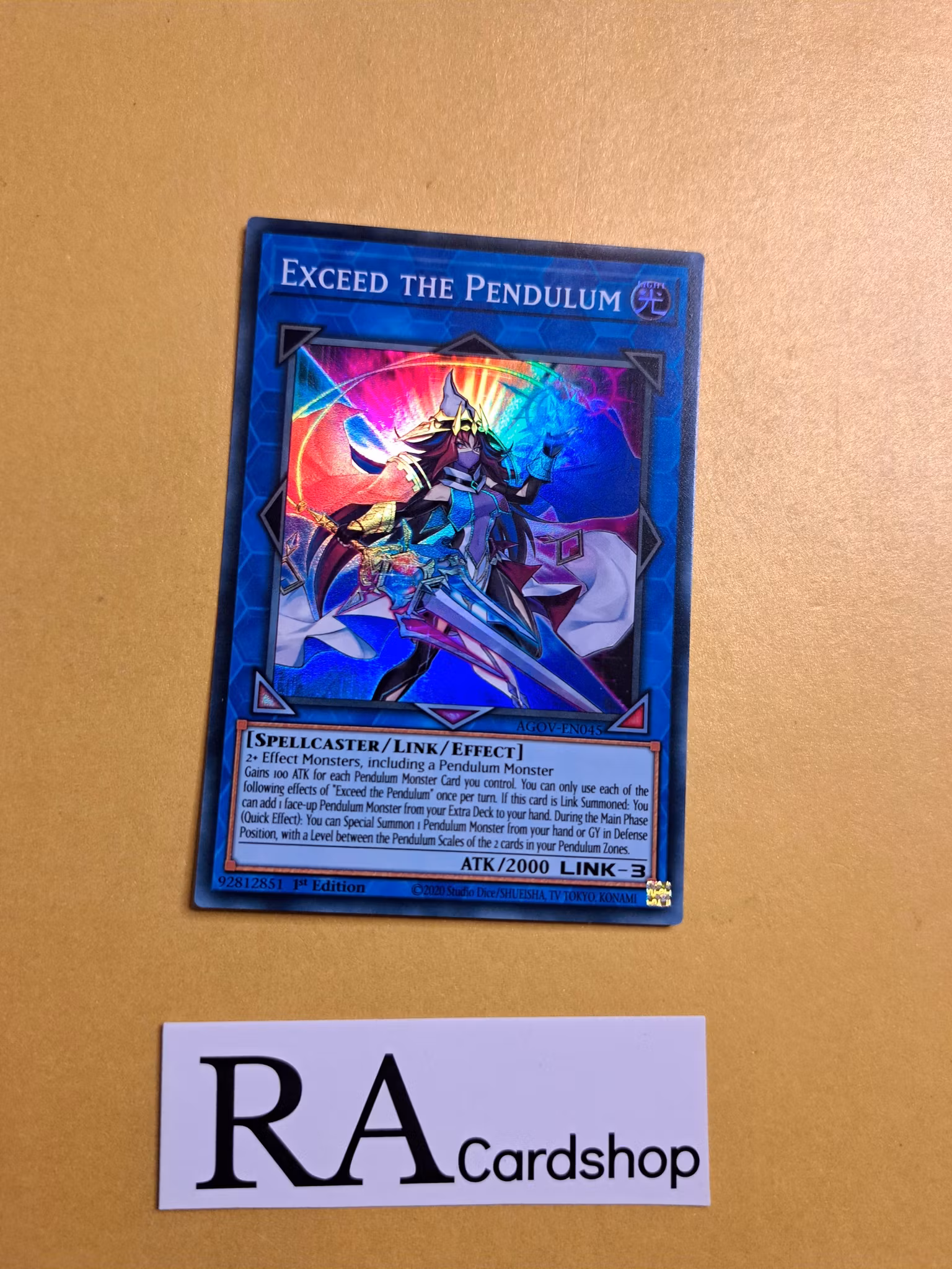 Exceed the Pendulum Super Rare AGOV-EN045 1st Edition Age of Overlord 2020 AGOV Yu-Gi-Oh