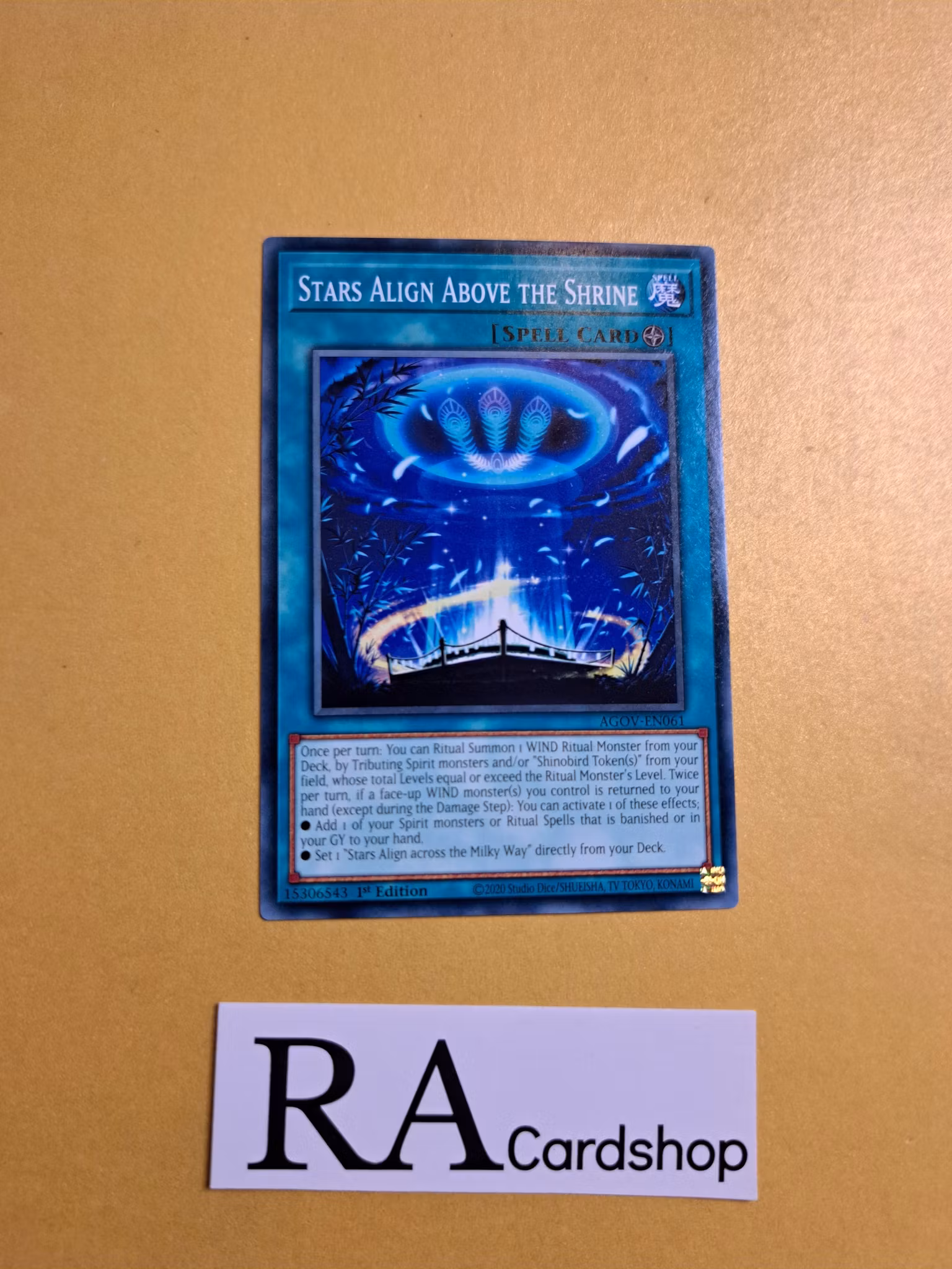 Stars Align Above the Shrine Common AGOV-EN061 1st Edition Age of Overlord 2020 AGOV Yu-Gi-Oh