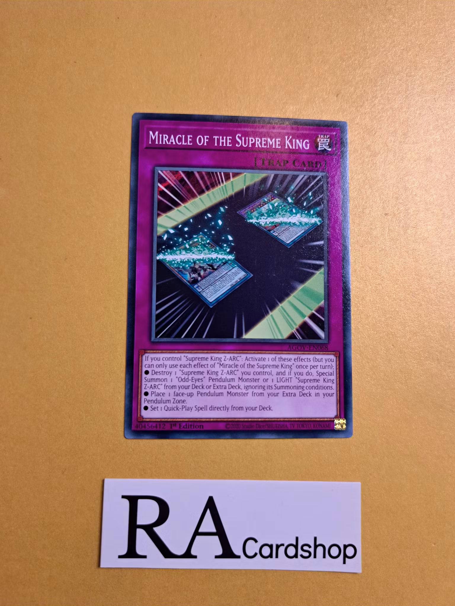 Miracle of the Supreme King Common AGOV-EN068 1st Edition Age of Overlord 2020 AGOV Yu-Gi-Oh