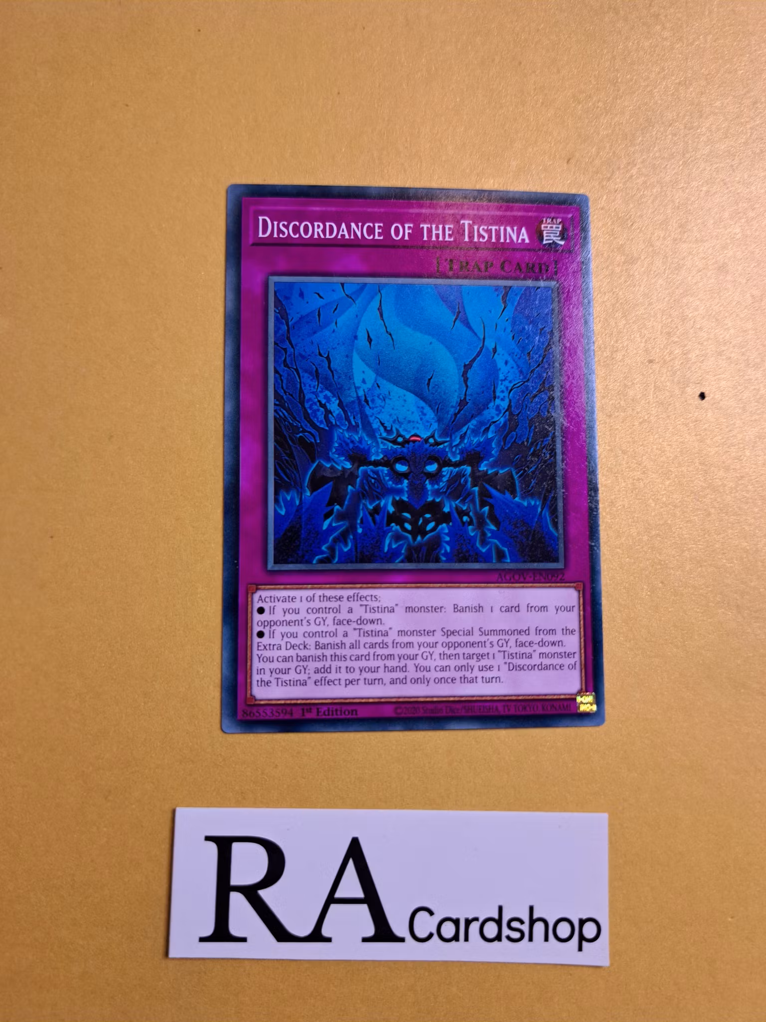 Discordance of the Tistina Common AGOV-EN092 1st Edition Age of Overlord 2020 AGOV Yu-Gi-Oh