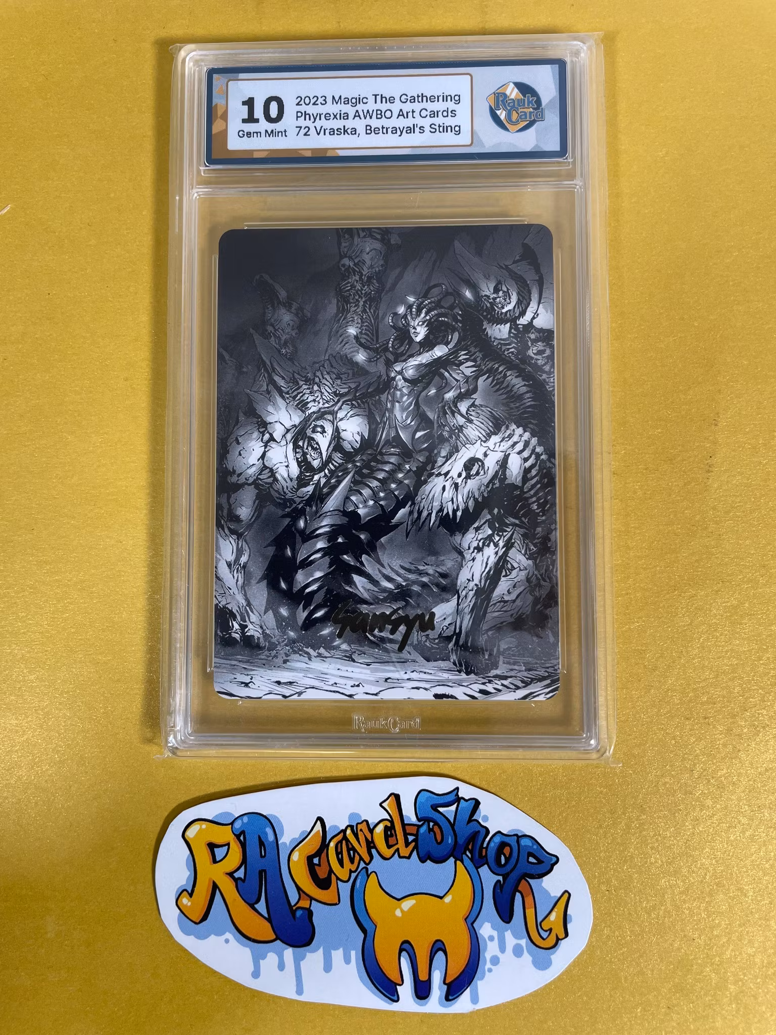 Phyrexia AWBO Art Cards 72 Vraska Betrayals Sting Magic The Gathering Graderad 10 Rauk Card