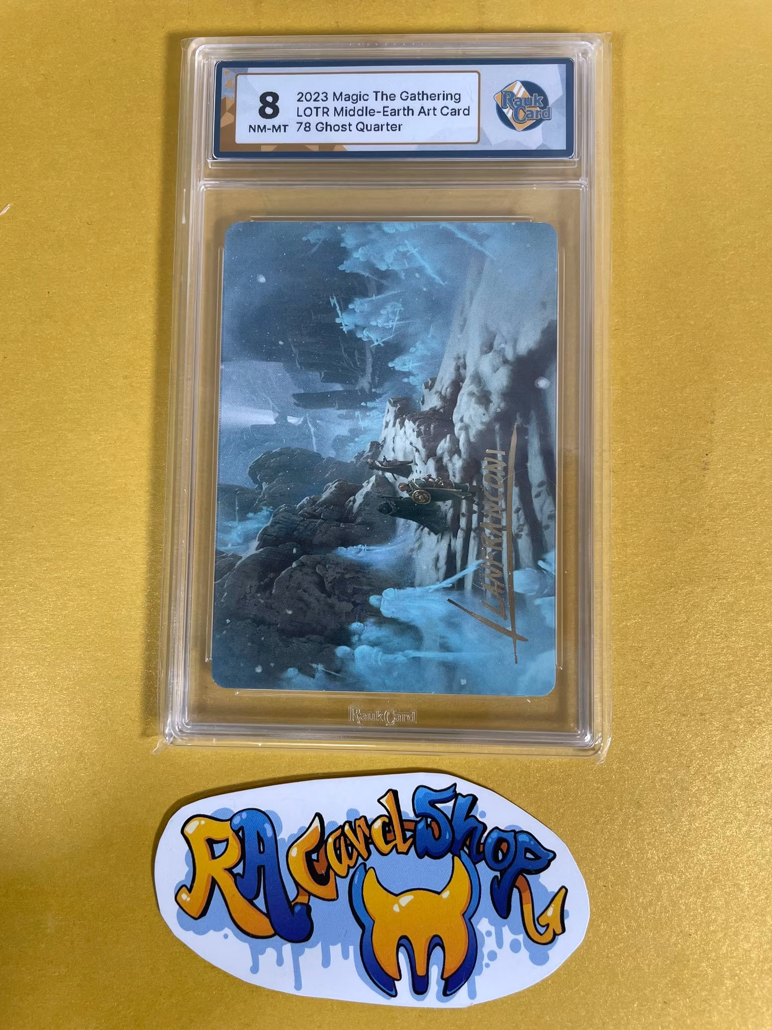 LOTR Middle Earth Art Card 78 Ghost Quarter Magic The Gathering Graderad 8 Rauk Card