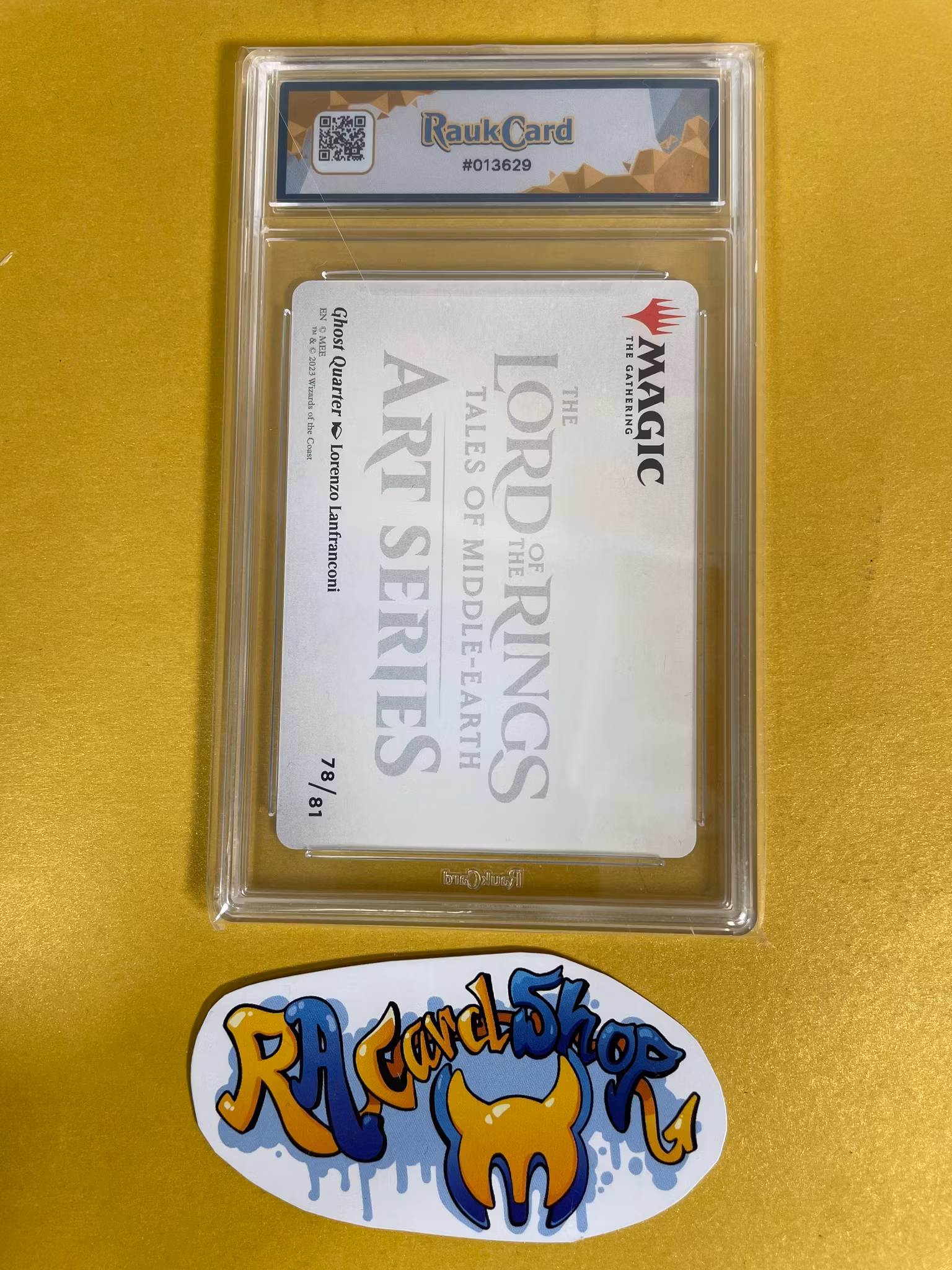 LOTR Middle Earth Art Card 78 Ghost Quarter Magic The Gathering Graderad 8 Rauk Card