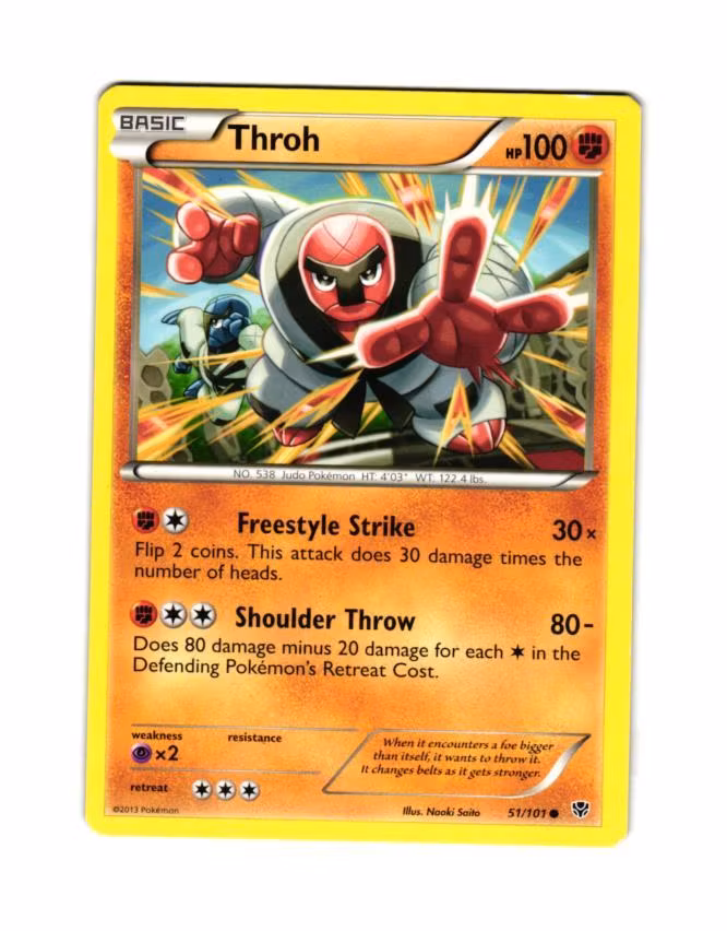 Throh Common 51/101 Plasma Blast Pokemon