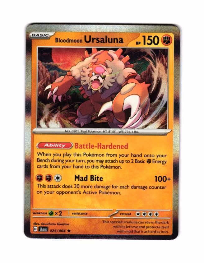 Bloodmoon Ursaluna Holo Rare 025/064 Shrouded Fable Pokemon
