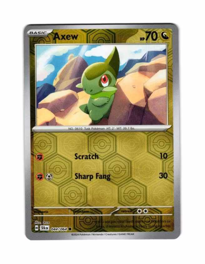 Axew Reverse Holo Common 044/064 Shrouded Fable Pokemon