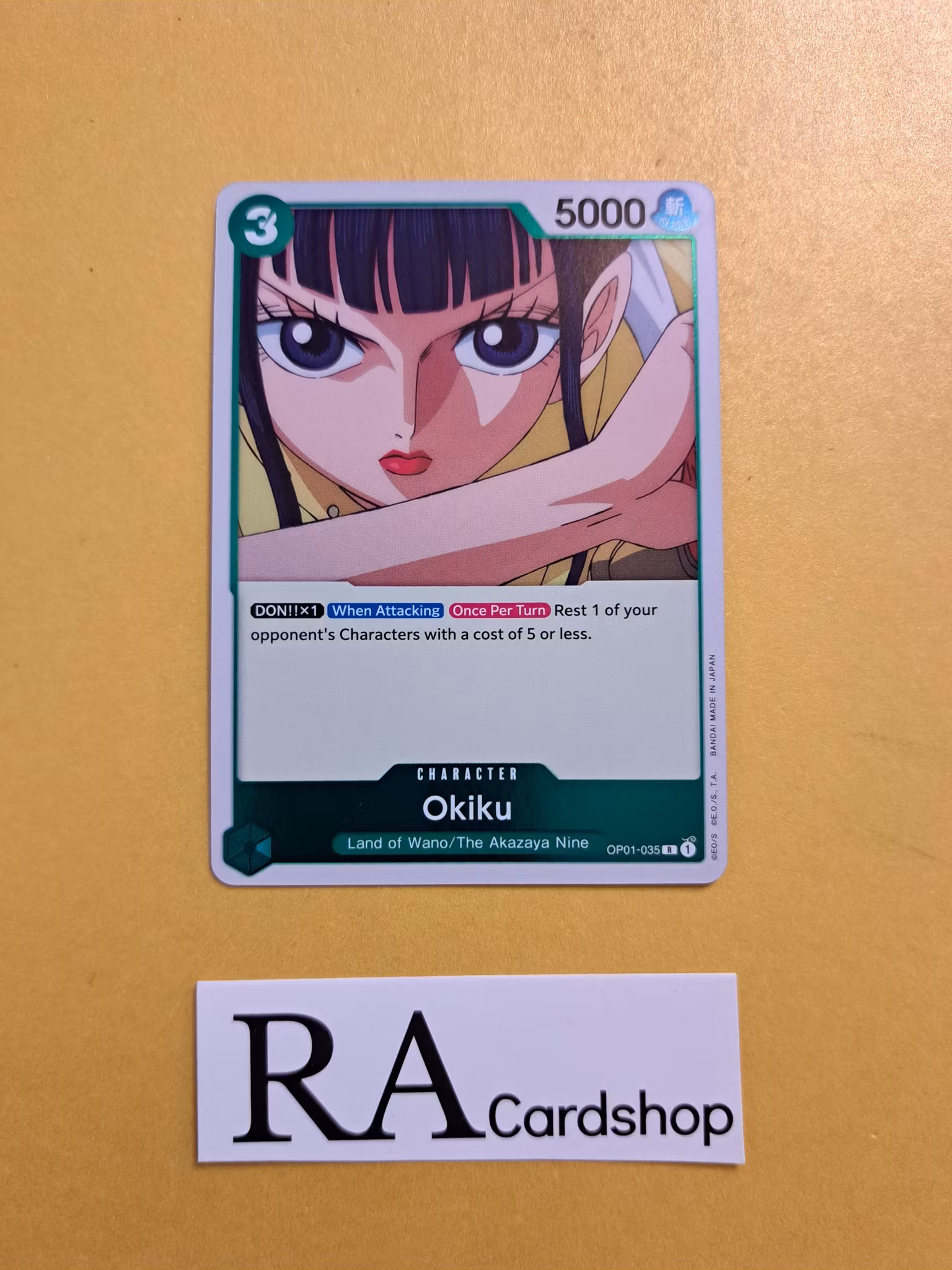 Okiku Rare Foil OP01-035 Pre-Errata Romance Dawn One Piece Card Game