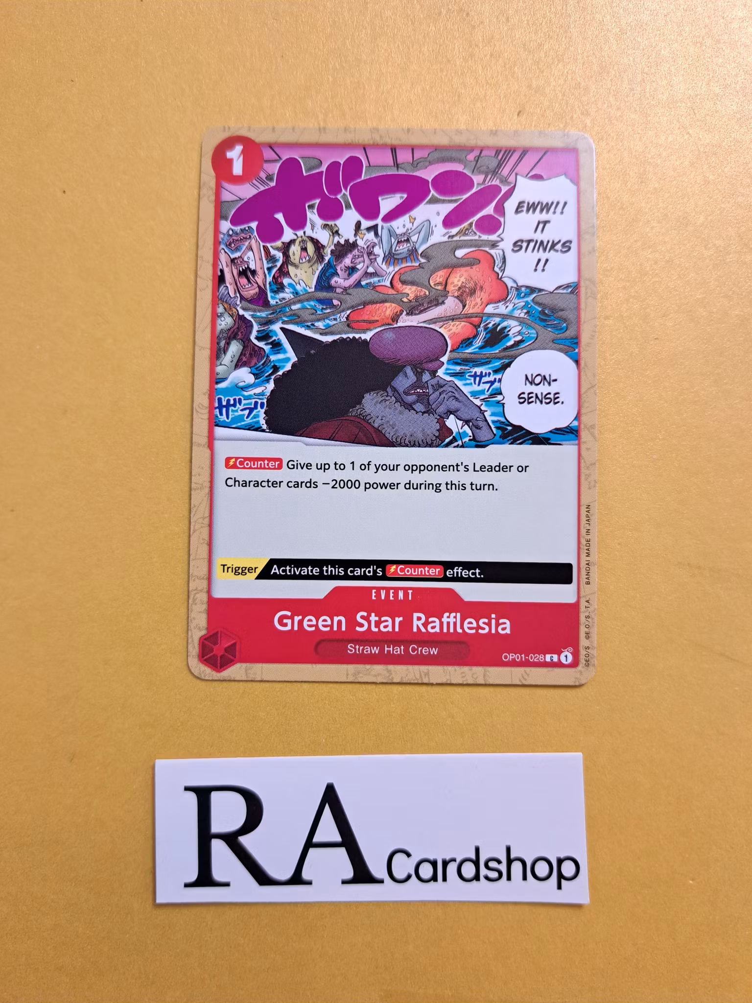 Grean Star Rafflesia Common OP01-028 Romance Dawn One Piece Card Game