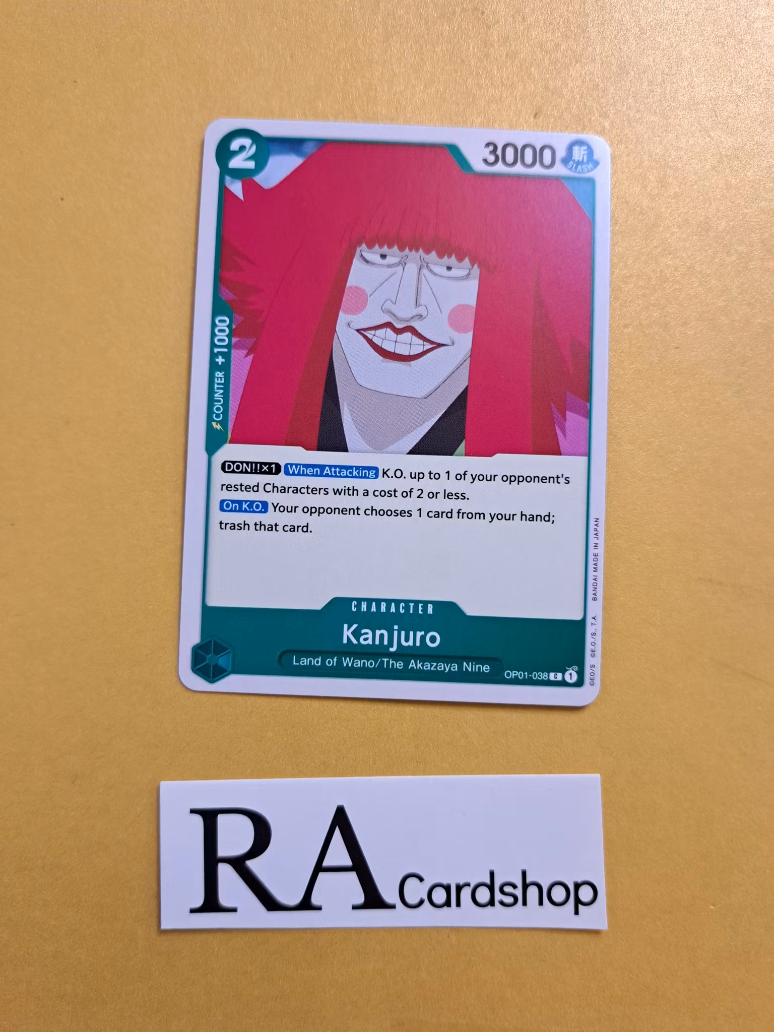 Kanjuro Common OP01-038 Romance Dawn One Piece Card Game