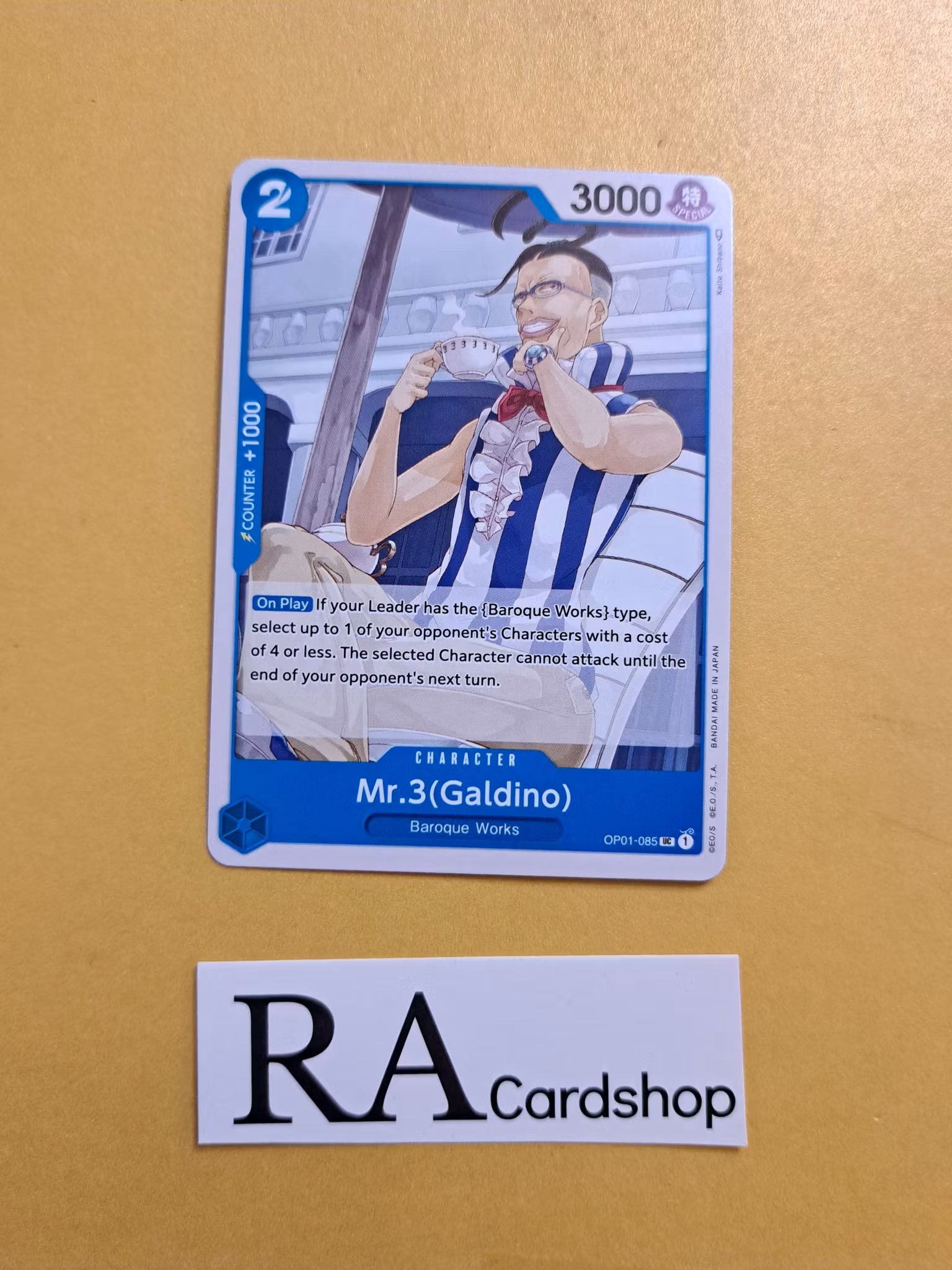 Mr 3 Galdino Uncommon OP01-085 Romance Dawn One Piece Card Game