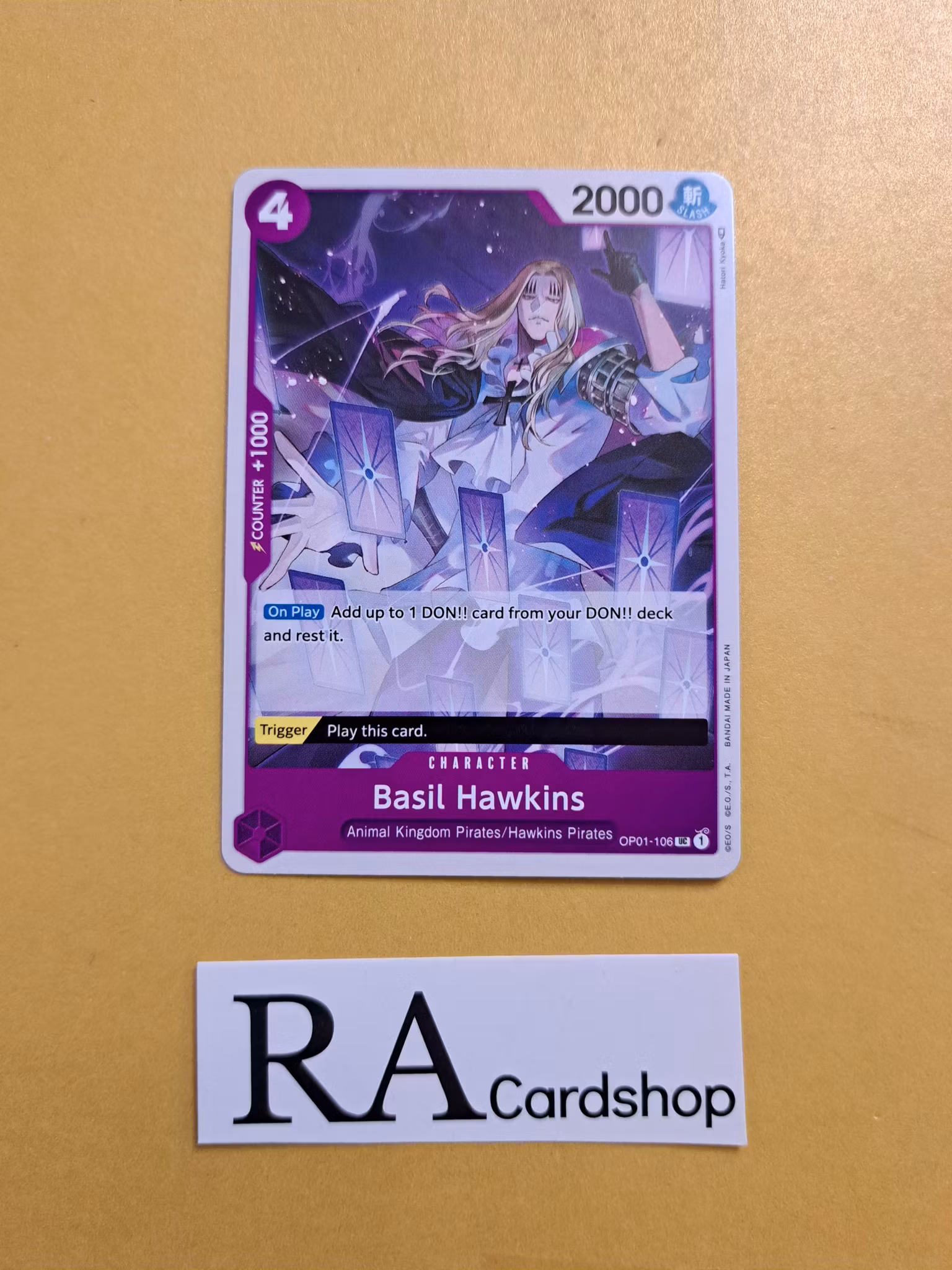 Basil Hawkins Uncommon OP01-106 Romance Dawn One Piece Card Game