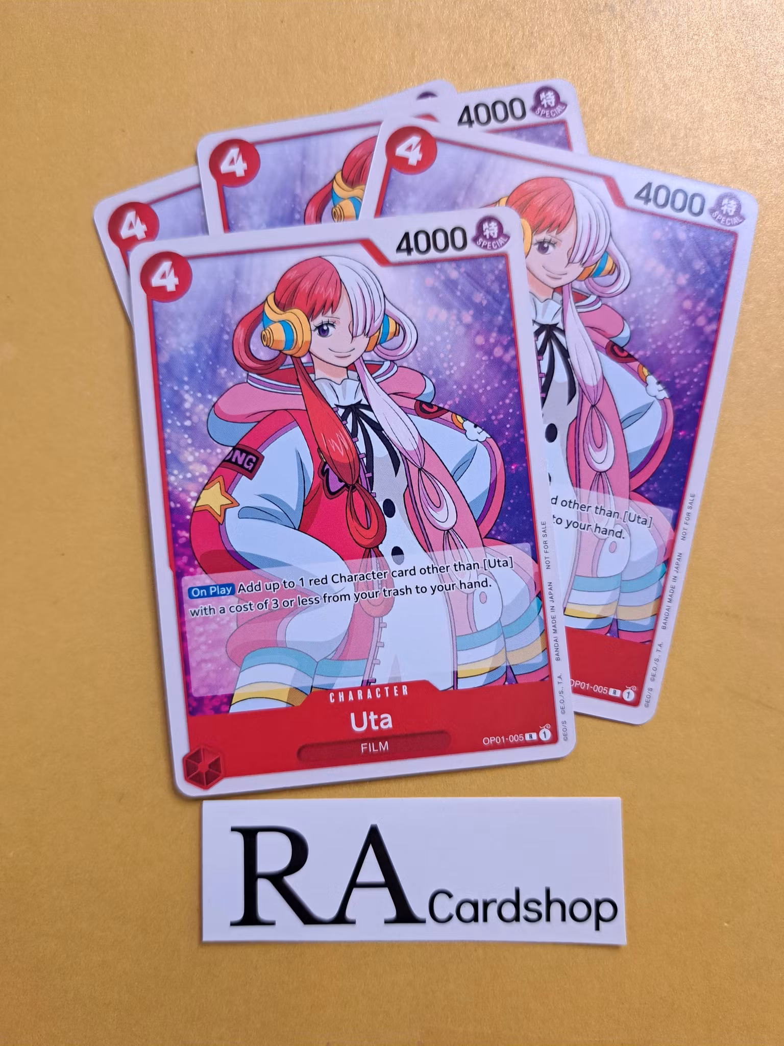 Uta Rare Playset OP01-005 Romance Dawn One Piece Card Game