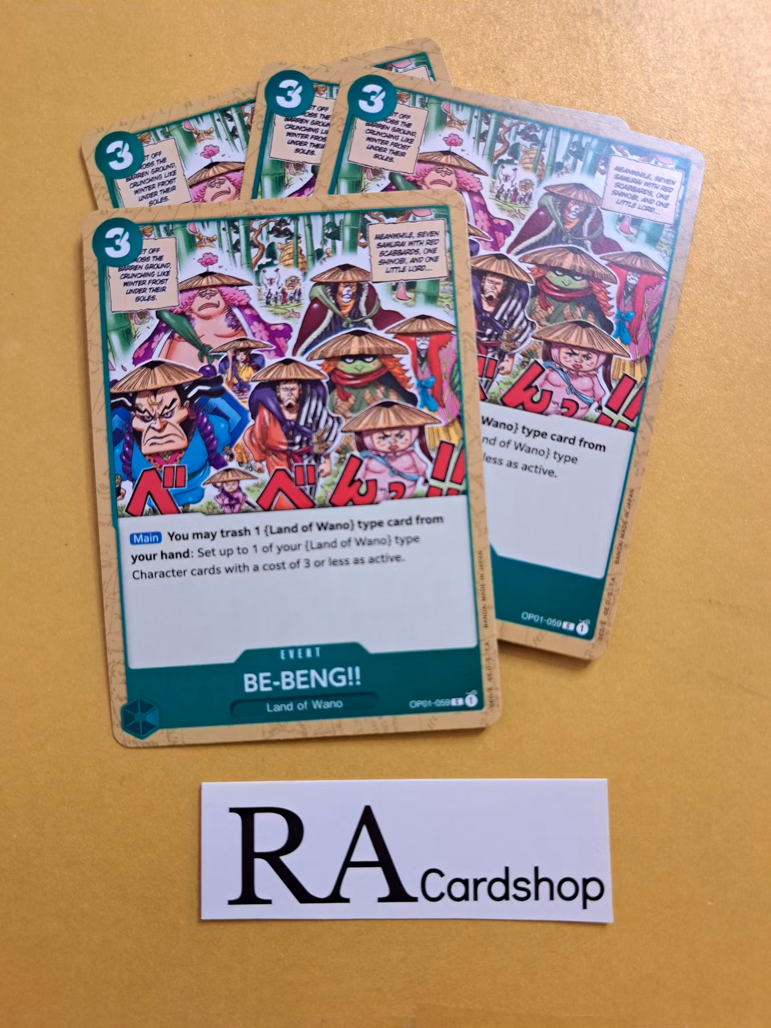 BE-BENG!! Common Playset OP01-059 Romance Dawn One Piece Card Game