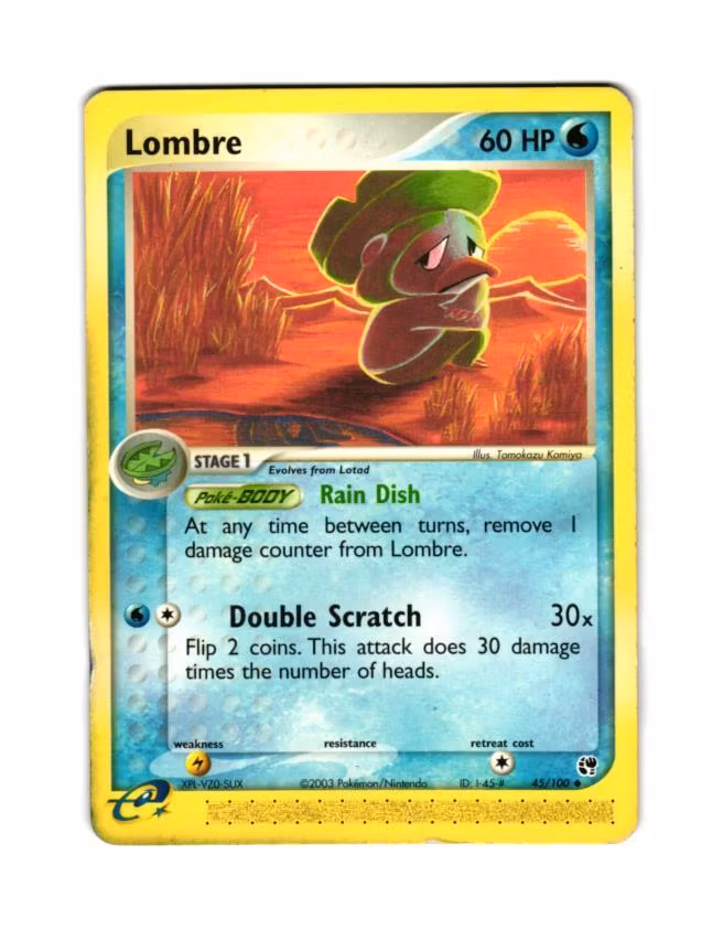 Lombre Uncommon 45/100 EX Sandstorm Pokemon