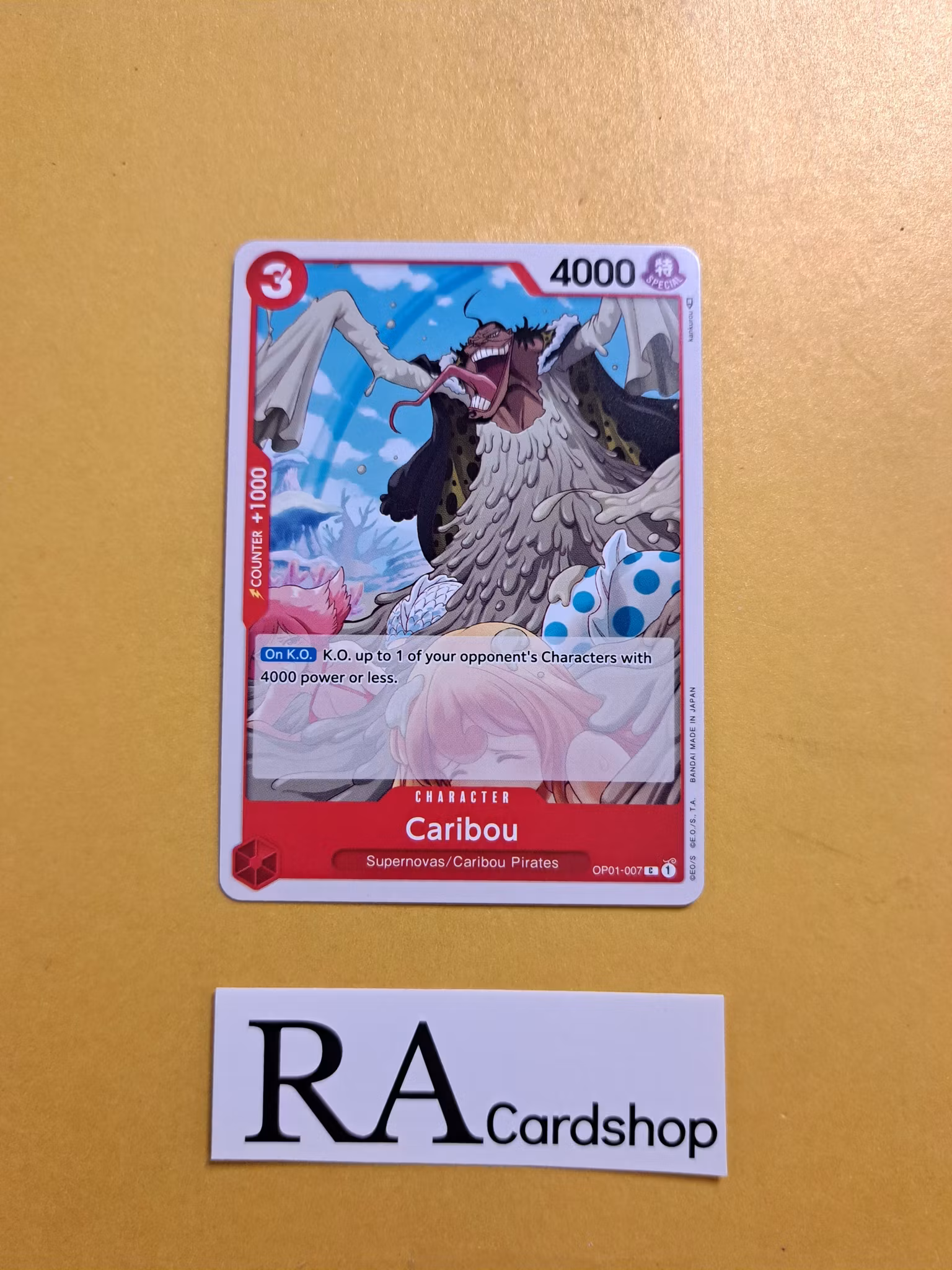 Caribou Common OP01-007 Romance Dawn One Piece Card Game