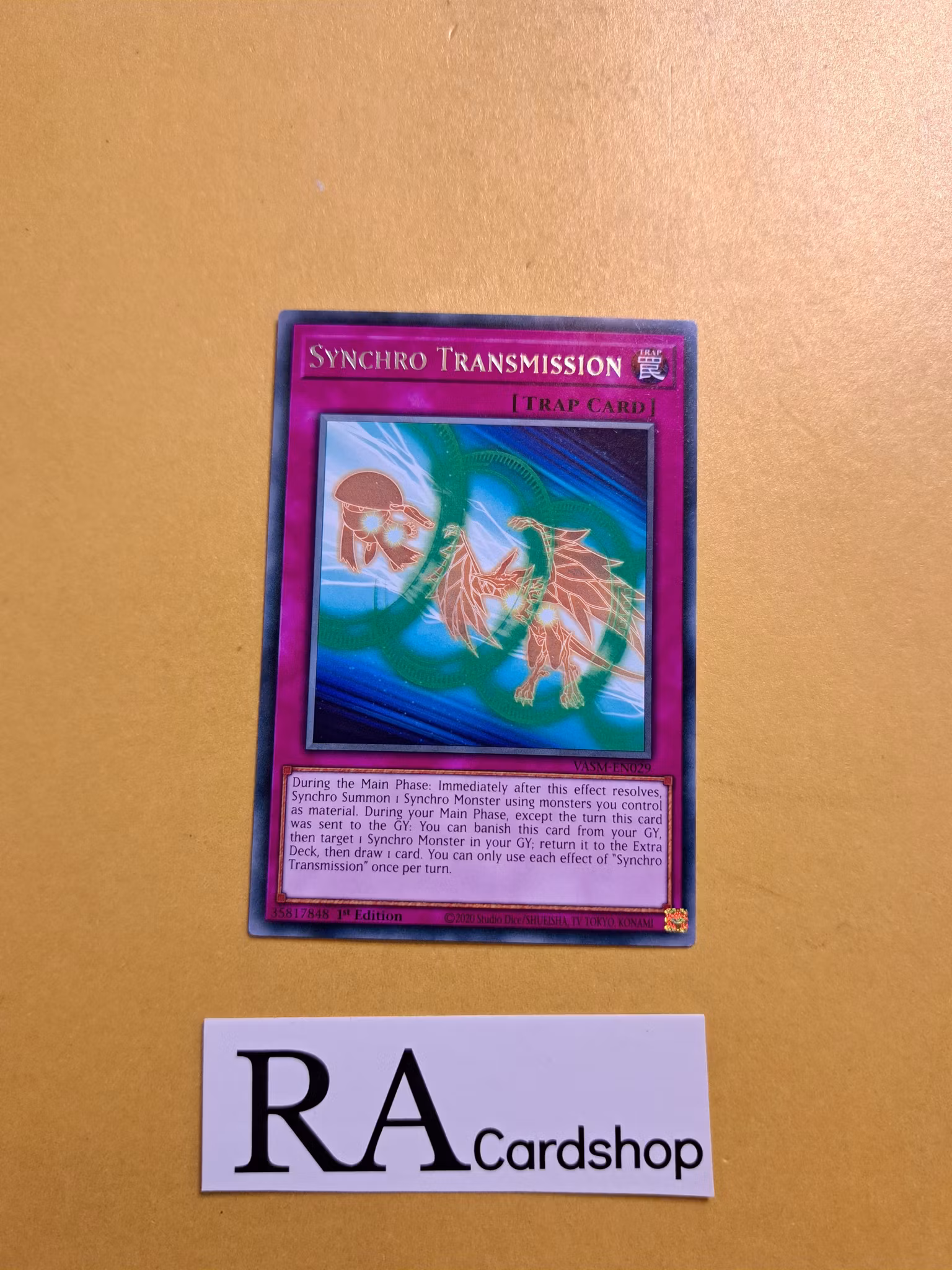 Synchro Transmission Rare VASM-EN029 1st Edition Valiant Smashers VASM Yu-Gi-Oh