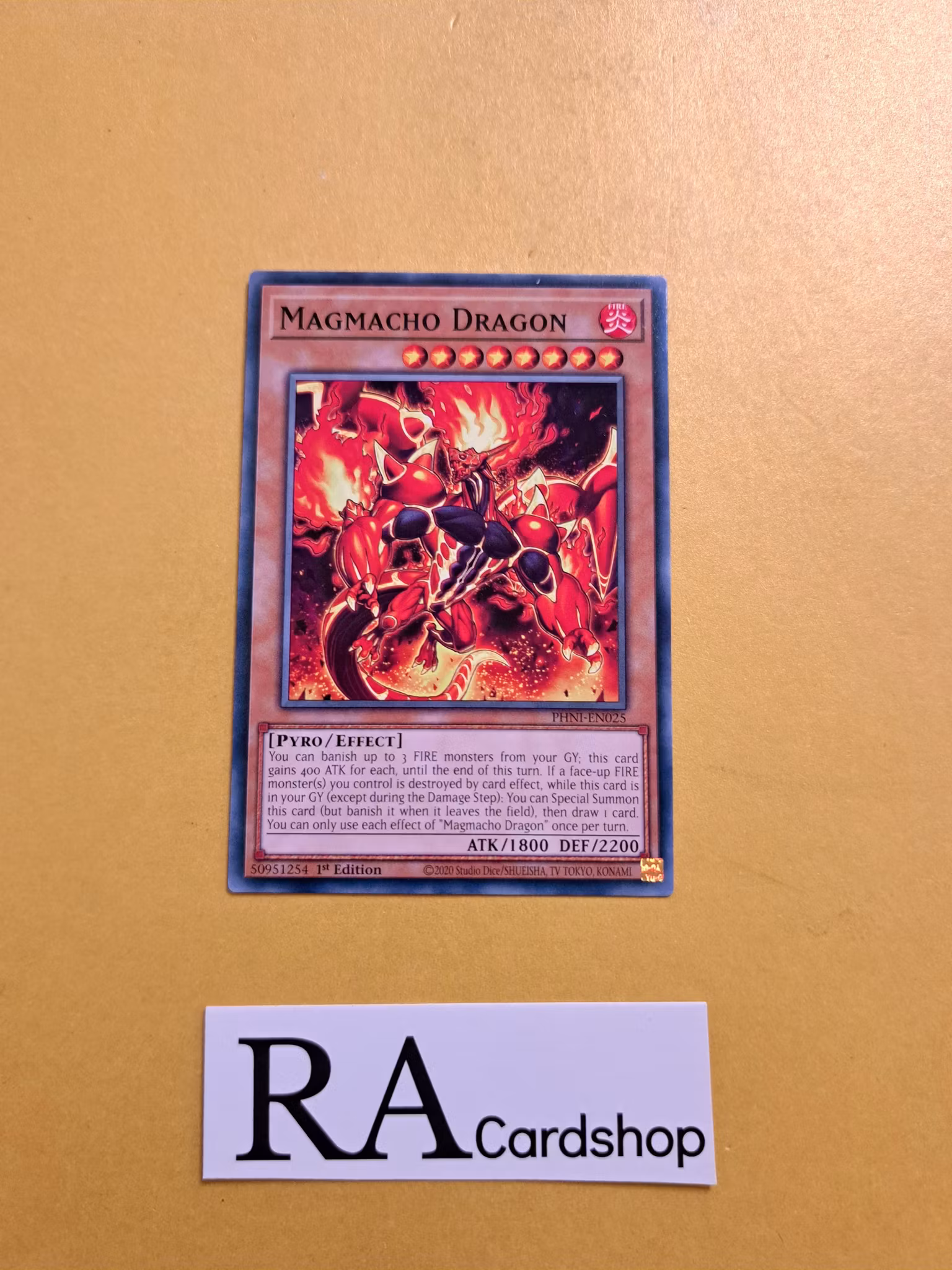 Magmacho Dragon Common PHNI-EN025 1st Edititon Phantom Nightmare PHNI Yu-Gi-Oh