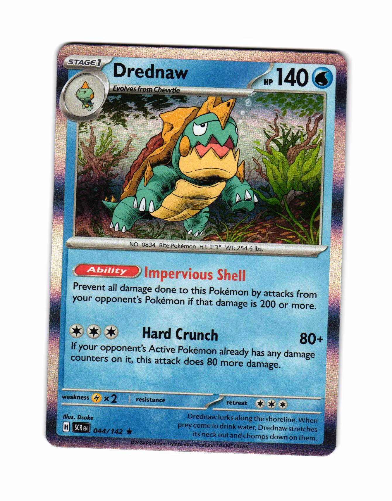 Drednaw Holo Rare 044/142 Stellar Crown Pokemon