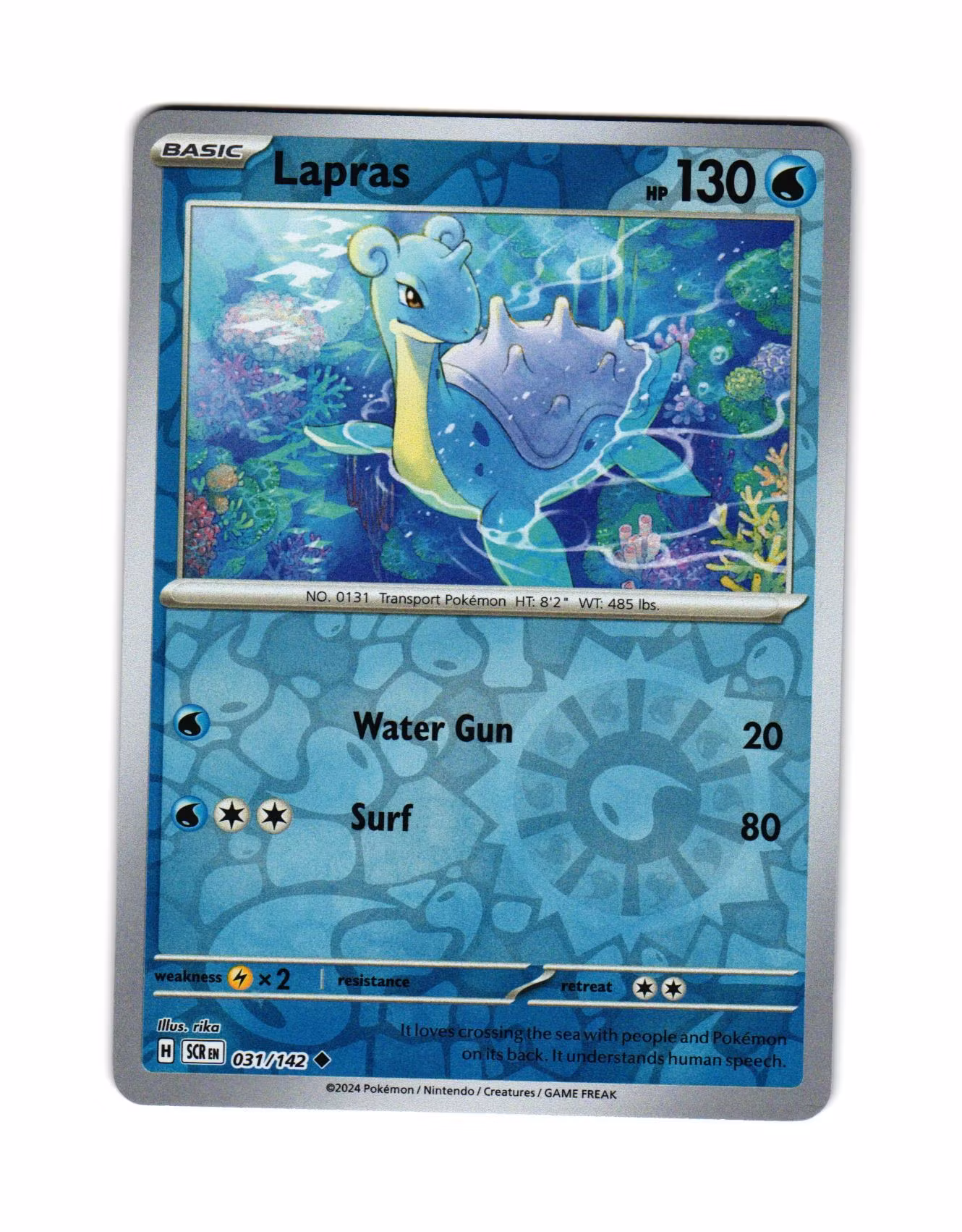 Lapras Reverse Holo Uncommon 031/142 Stellar Crown Pokemon