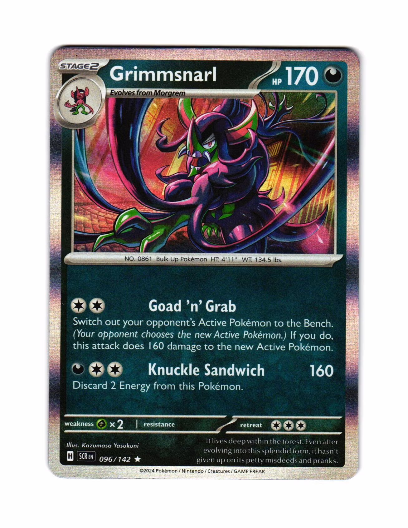 Grimmsnarl Holo Rare 096/142 Stellar Crown Pokemon