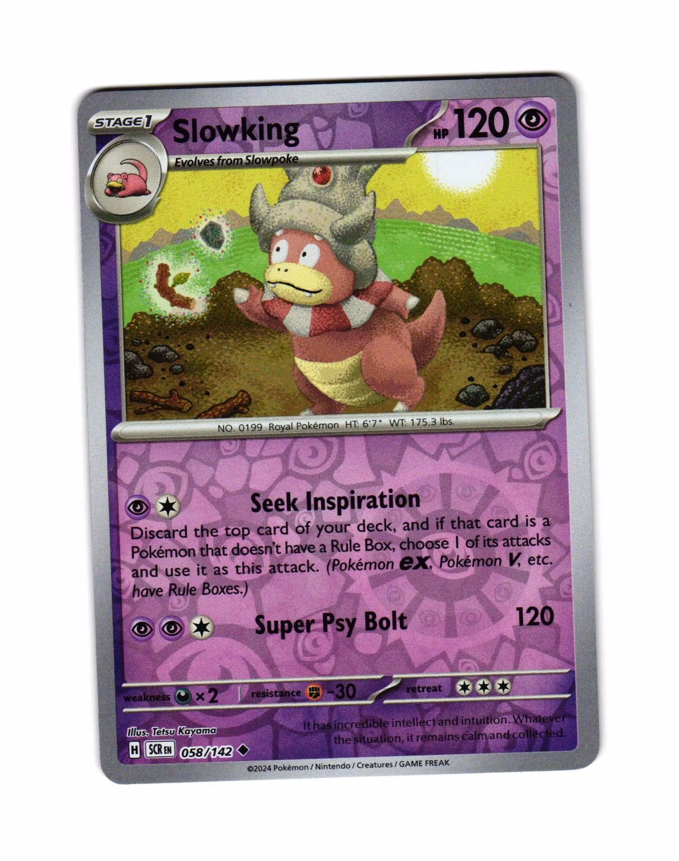 Slowking Reverse Holo Uncommon 058/142 Stellar Crown Pokemon