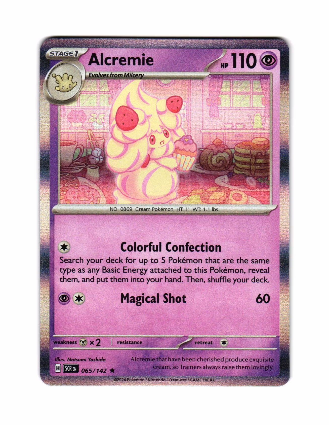 Alcremie Holo Rare 065/142 Stellar Crown Pokemon
