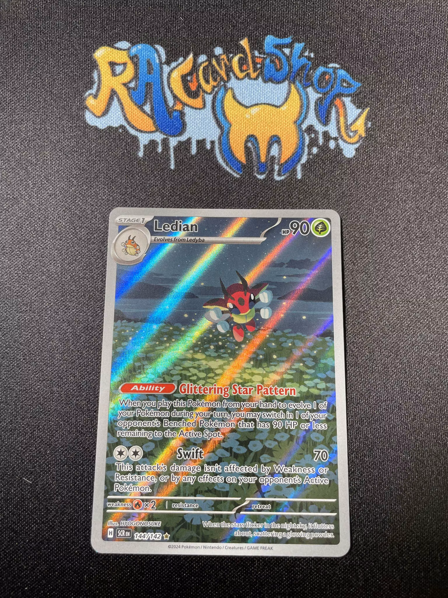 Ledian Illustration Rare 144/142 Stellar Crown Pokemon