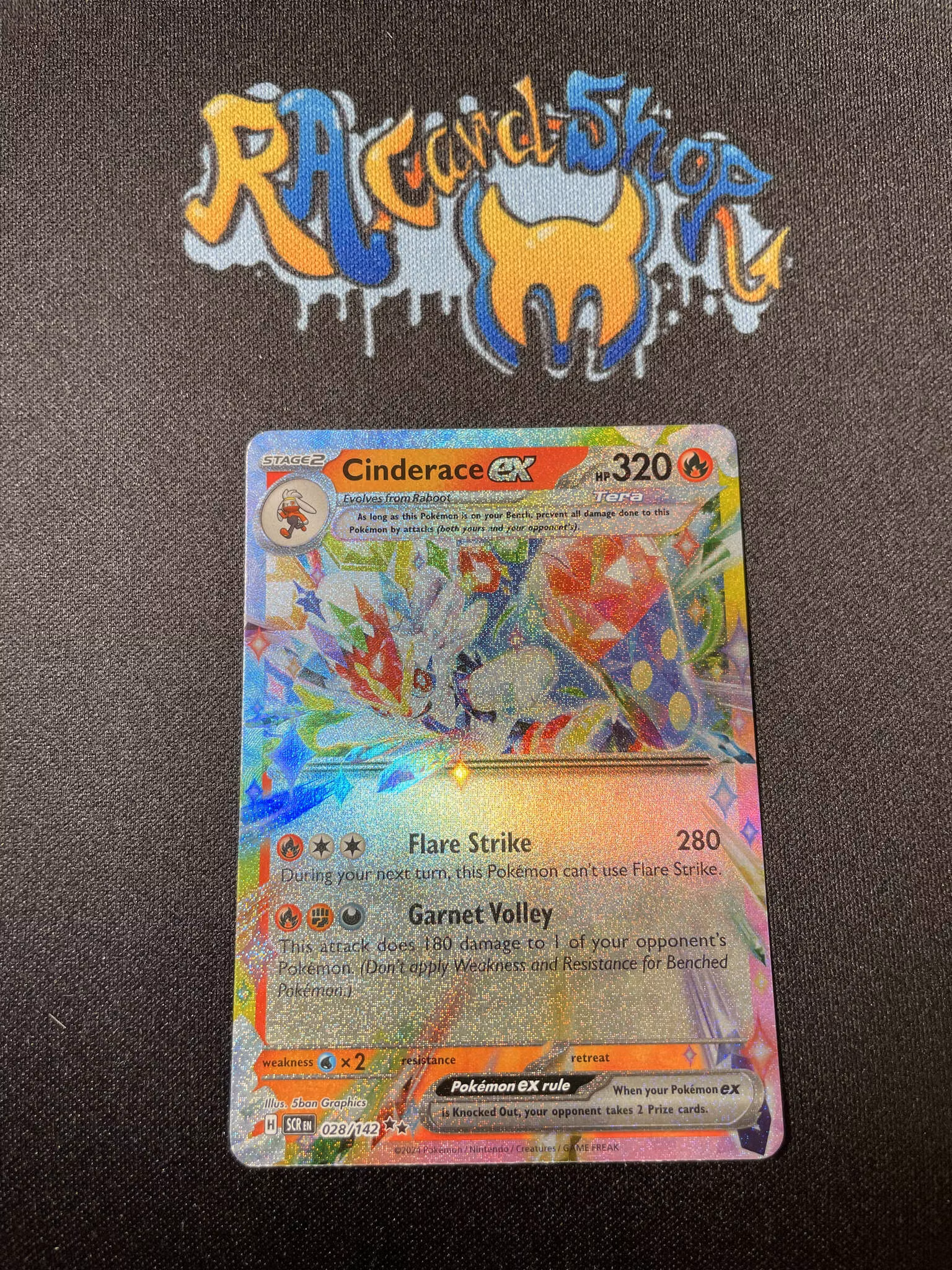 Cinderace Ex Double Rare 028/142 Stellar Crown Pokemon