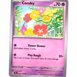 Comfey Common 063/142 Stellar Crown Pokemon