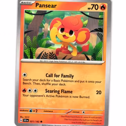 Pansear Common 021/142 Stellar Crown Pokemon