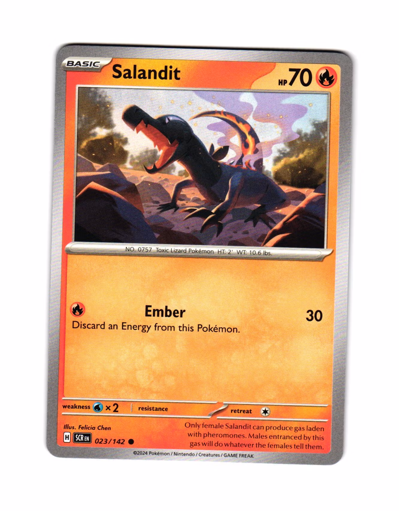 Salandit Common 023/142 Stellar Crown Pokemon
