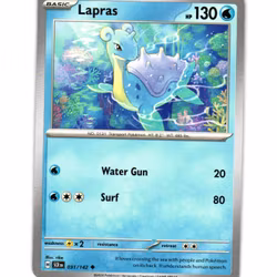 Lapras Uncommon 031/142 Stellar Crown Pokemon